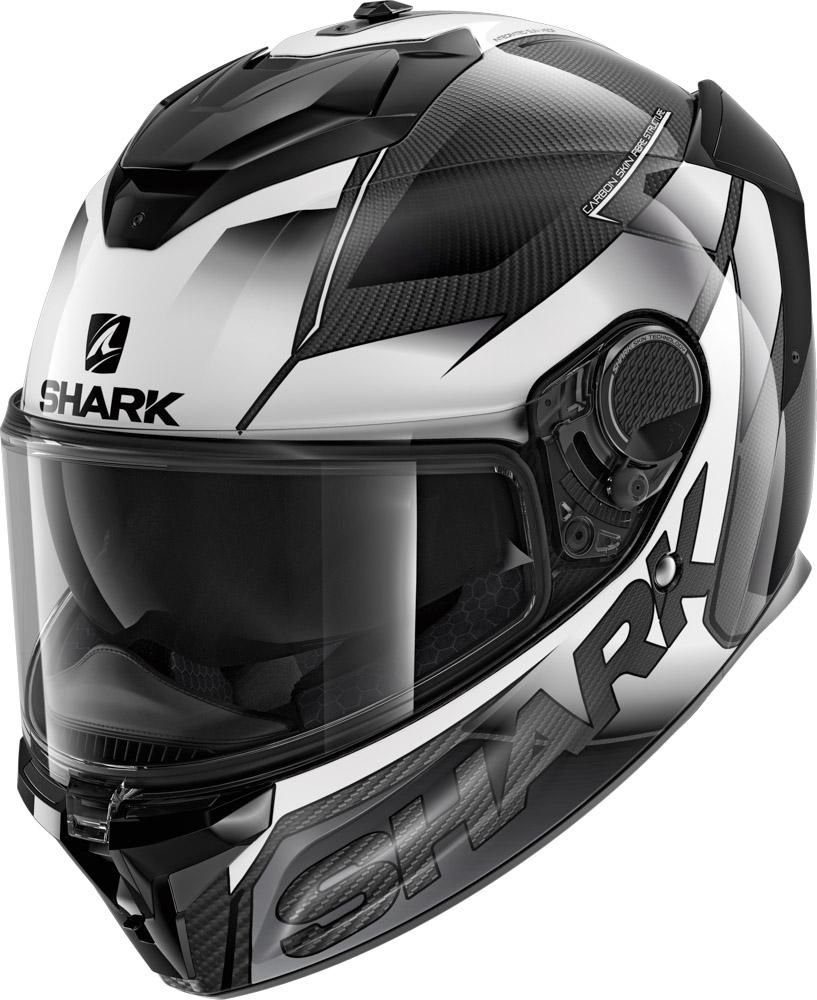 Shark Motorradhelm Shark Spartan GT Carbon Shestter schwarz-weiß Motorradhelm Integralhel
