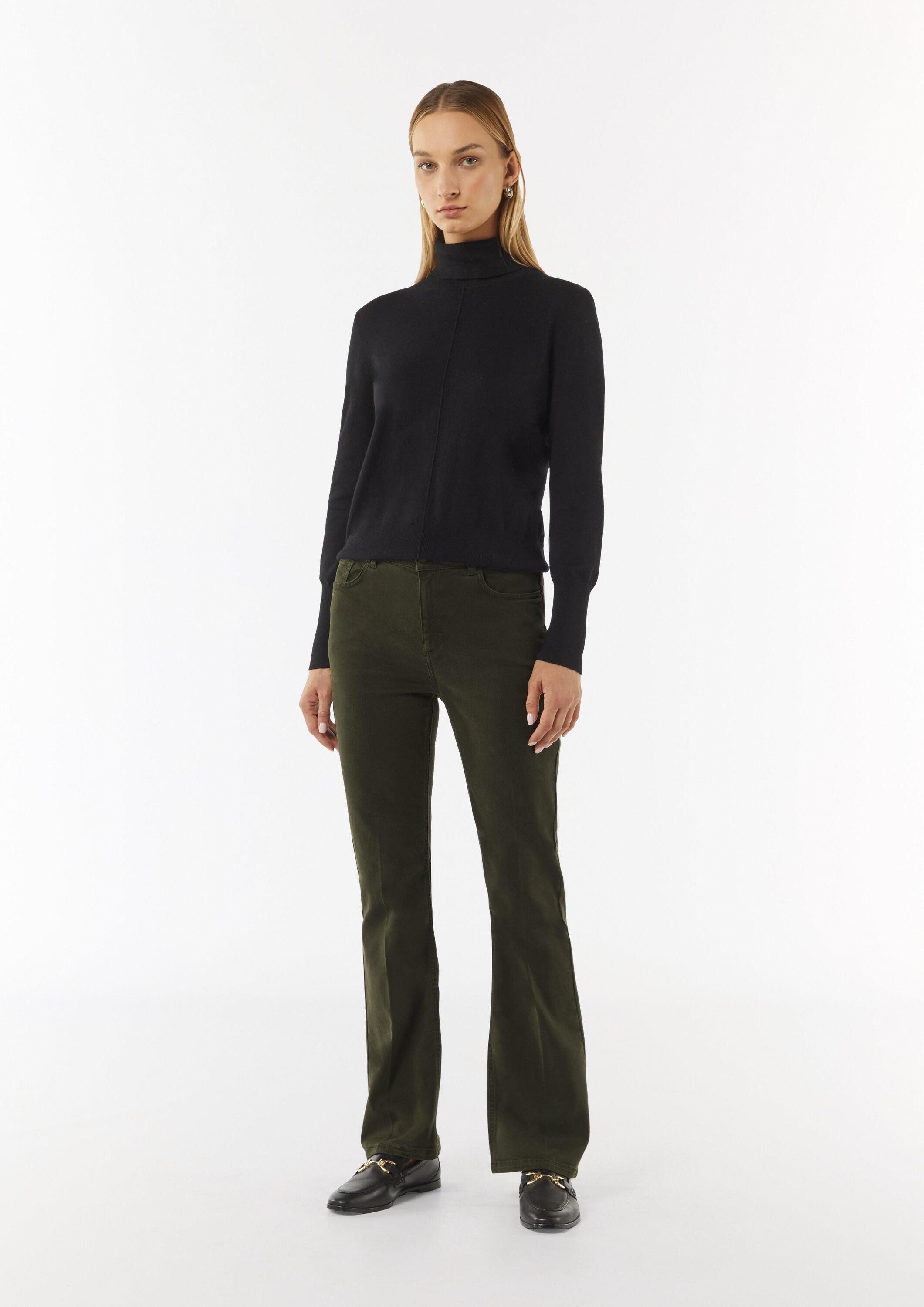 comma Chinos Hose Twill-Hose mit Flared günstig online kaufen