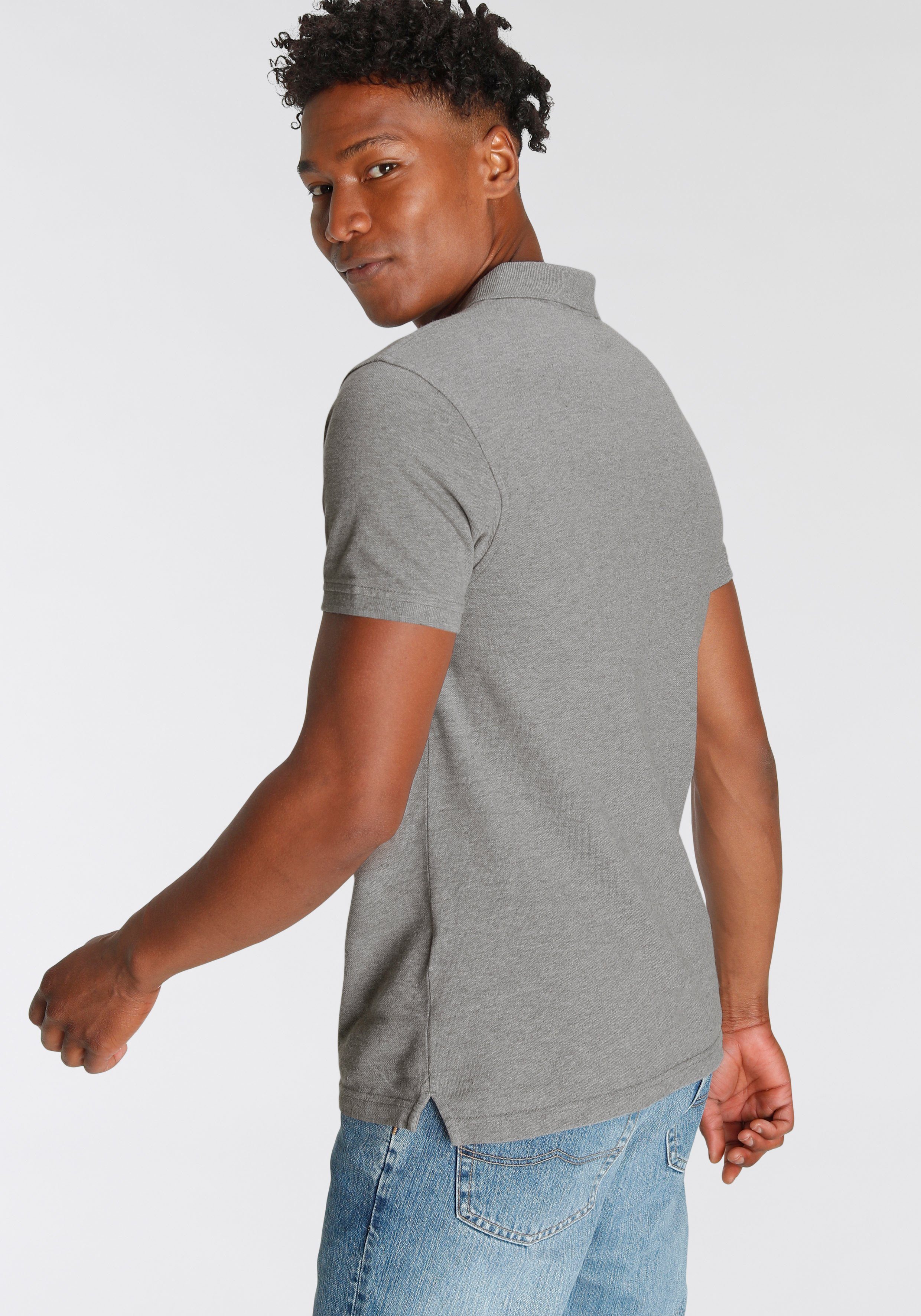 Levi's® Poloshirt LE NEW LEVIS HM MEDIUM HEATHER mit GREY POLO kleinem Batwing-Logo