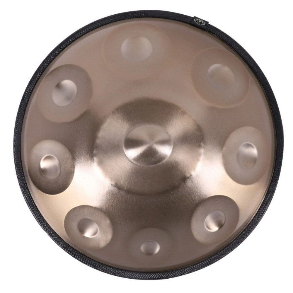 Fine Life Pro Handtrommel Handpan-Trommel (Stahl-Percussion-Instrument) – 9 Töne, einfarbig Gold