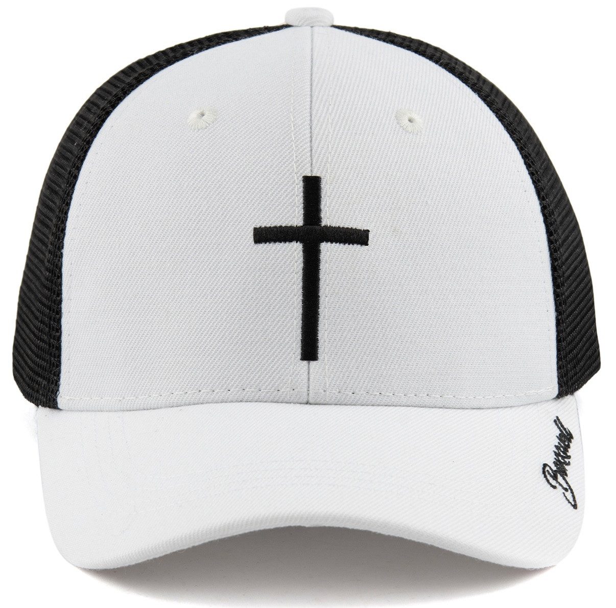 Bexxwell Trucker Cap mit Kreuz-Stickerei (optimale Passform, Unisex, Baseball Cap) – Bild 5 von 5
