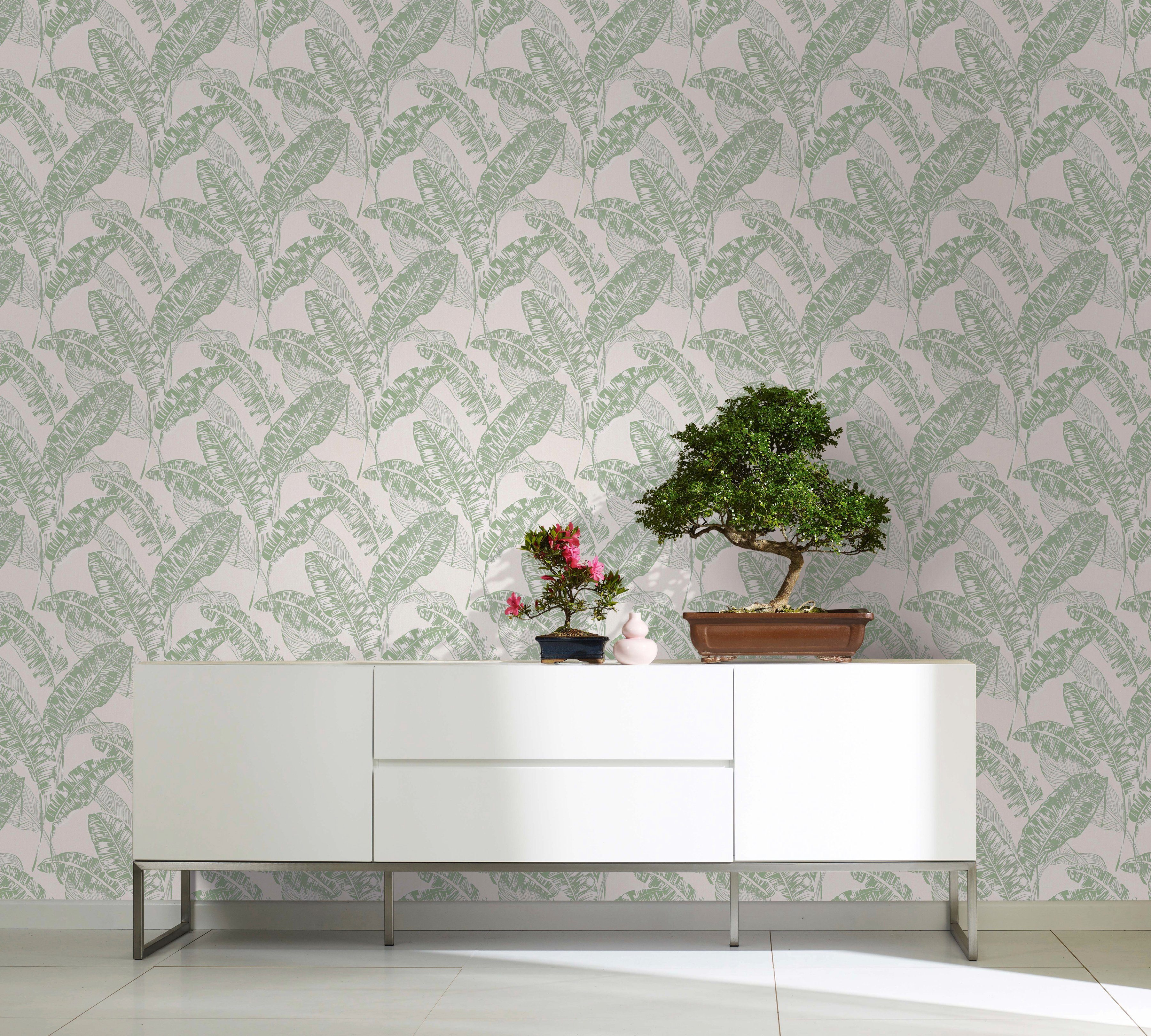 Glööckler Vliestapete, 3D-Optik, tropisch, botanisch, (1 St), Dschungeloptik, moderne Tapete für Wohnzimmer Schlafzimmer Küche