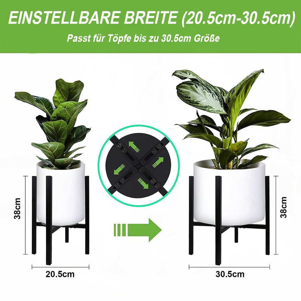 NUODWELL Blumenständer Verstellbarer Blumenständer, Metall Pflanzenständer, günstig online kaufen