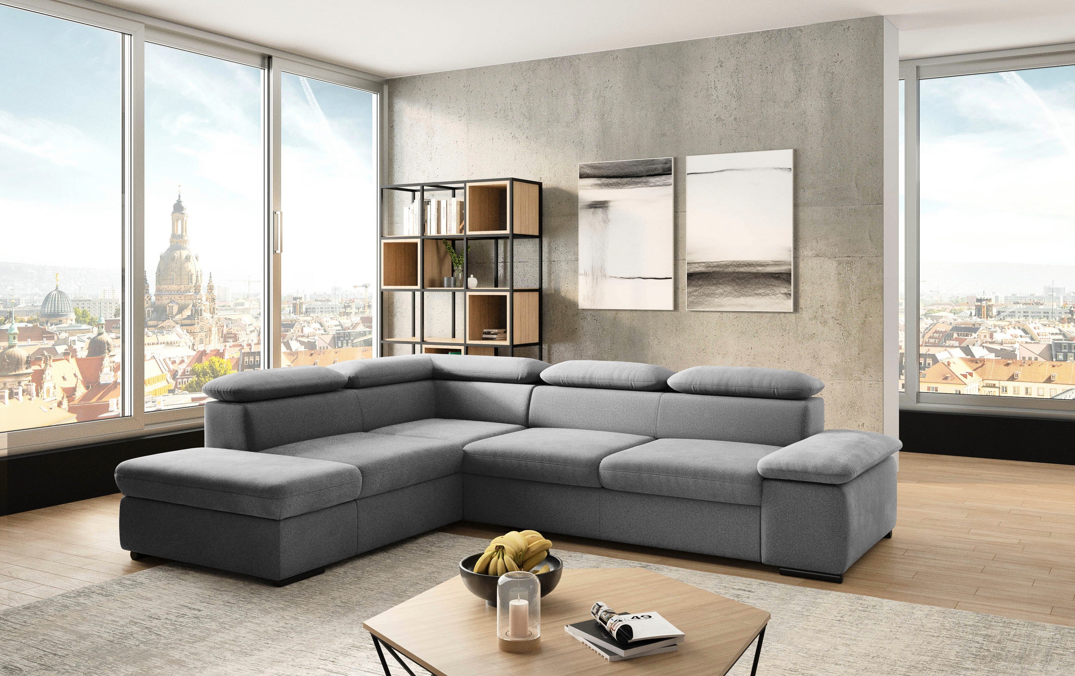 sit&more Ecksofa "Alcudia L-Form", mit Armteilverstellung, optional Kopftei günstig online kaufen