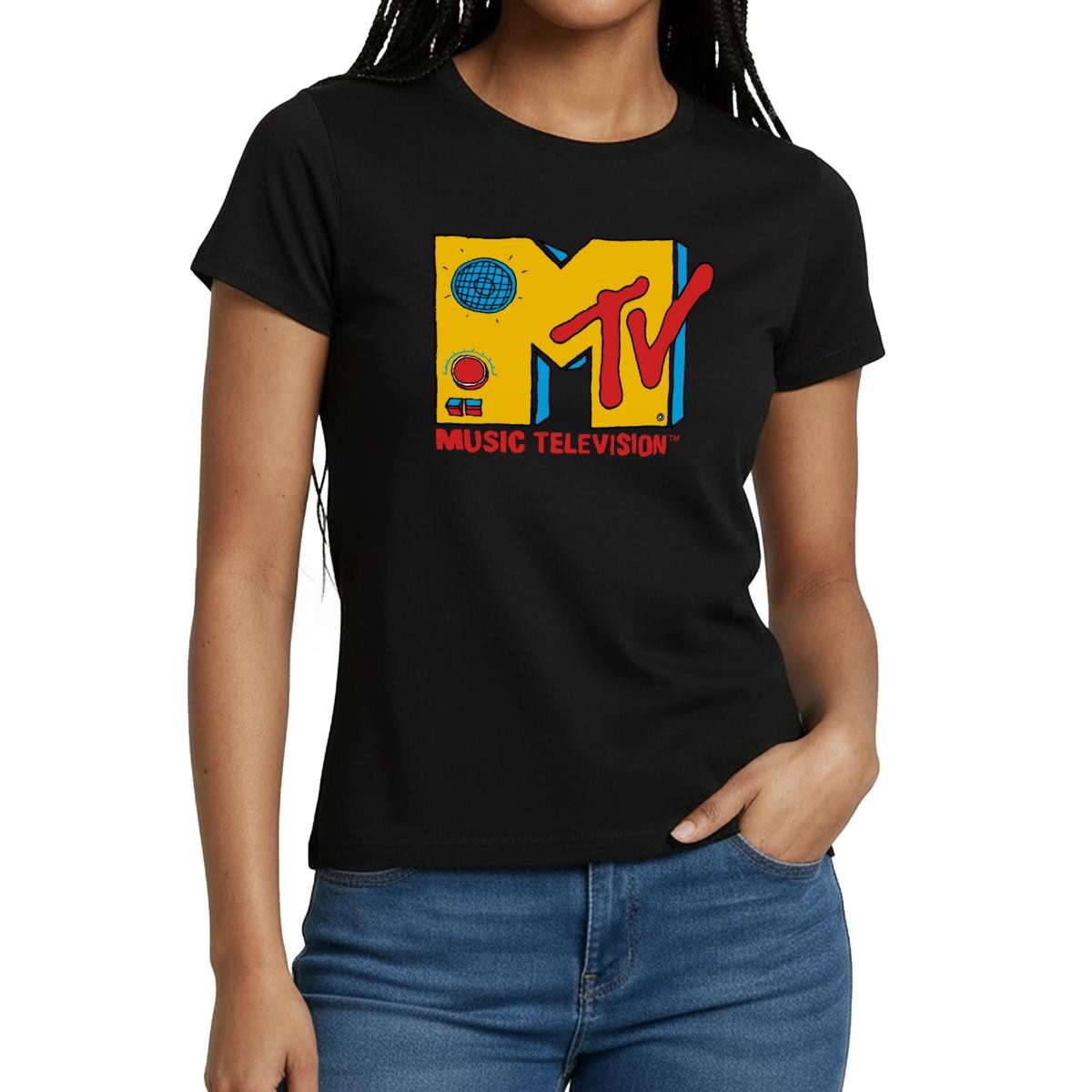 T-Shirt MTV Music Television Radio-Logo Frauen T-Shirt