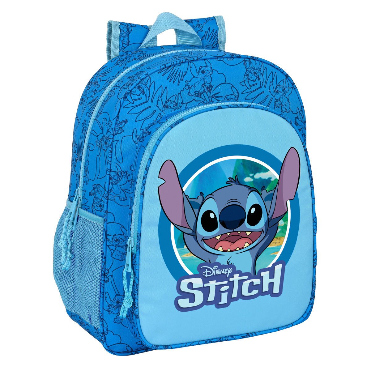 Stitch Schulrucksack, Schulrucksack Stitch Blau 32 X 38 X 12 cm