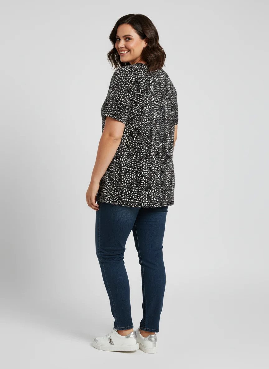 Shape of You Blusentop Bluse mit Polka-Dot-Muster