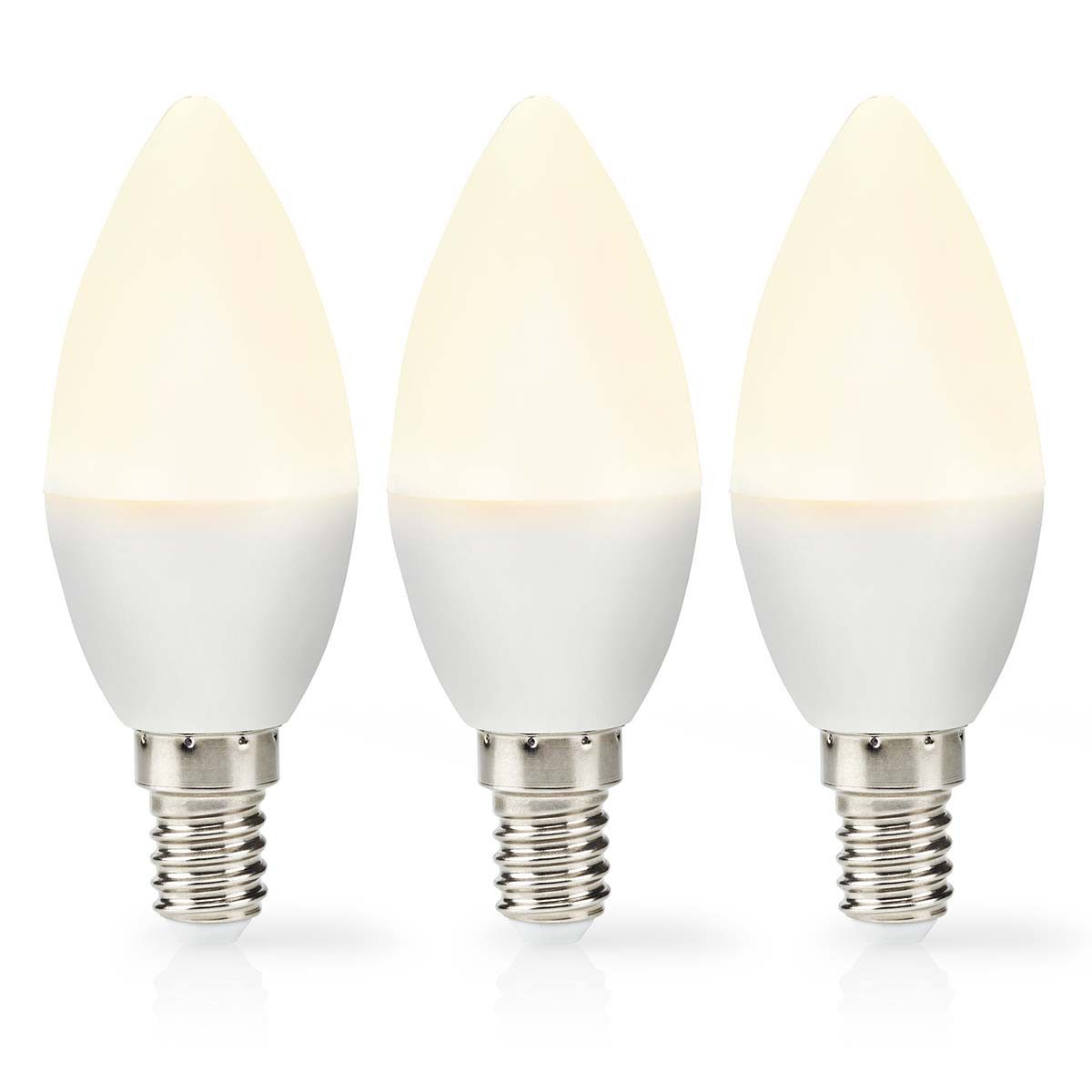 Nedis Smarte LED-Leuchte LBE14C351P3, E14-Fassung, 250 Lumen, warmweißes Licht für flexible Nutzung, Warmweiss, E14-Fassung, 250 Lumen, warmweißes Licht für flexible Nutzung