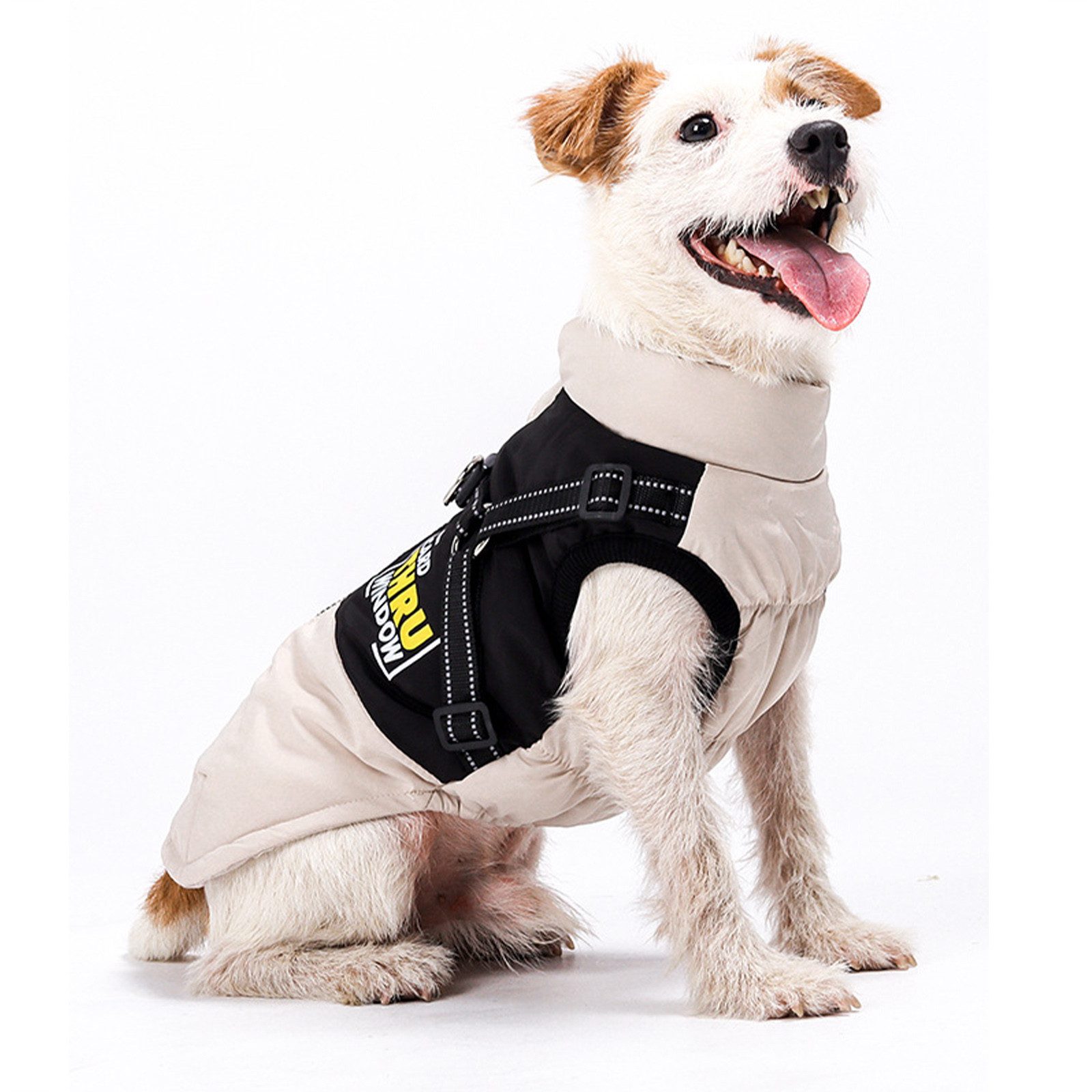 REDOM Hundemantel Wintermantel für Hunde Hundejacke mit Reflektoren, Dreilagige Isolierung mit winddichtem Außenstoff weichem Fleece-Futter