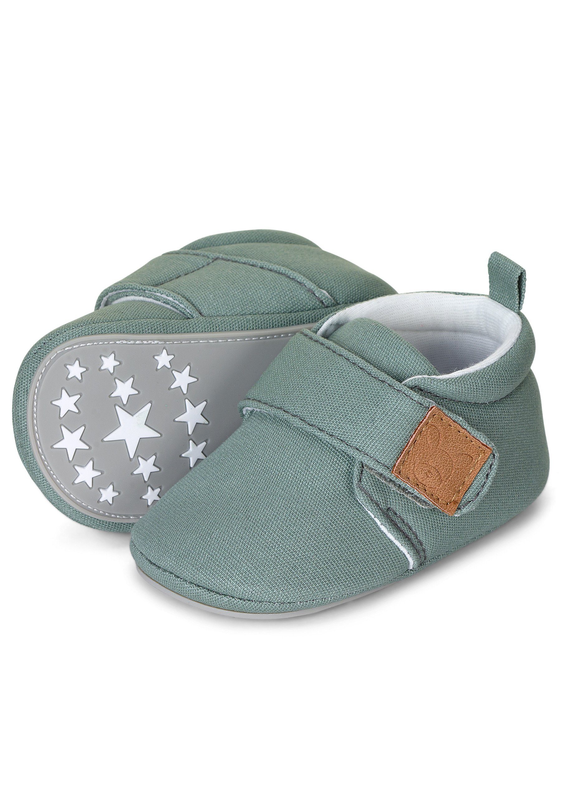 Sterntaler® Krabelschuhe uni Krabbelschuh Krabbelschuhe Baby mit Klettverschluss und Anti-Rutsch-Sohle