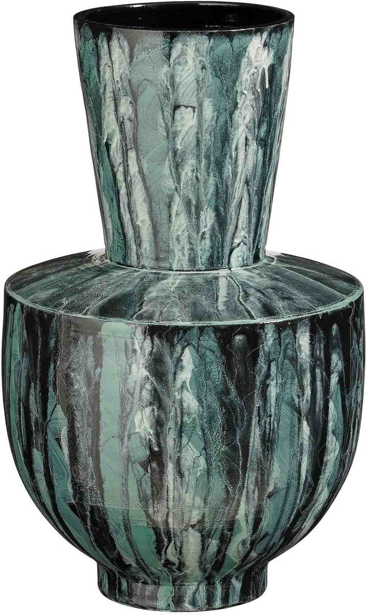Mica Decorations Dekovase Nigel - 29 x 29 x 45 cm - Terracotta - Petrol (1 St)