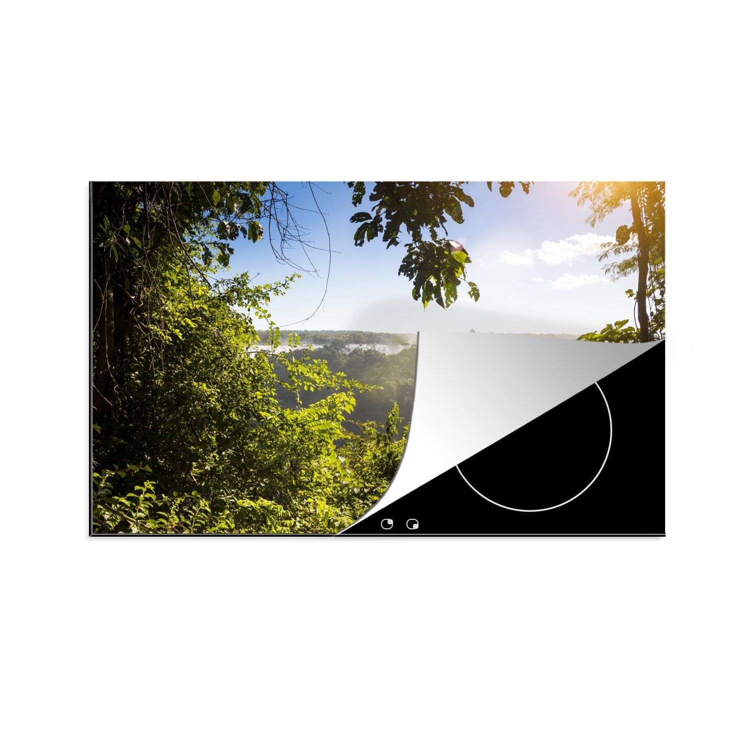 die küche, 81x52 (1 tlg), Ceranfeldabdeckung für MuchoWow Iguazu, cm, Vinyl, Induktionskochfeld Schutz Herdblende-/Abdeckplatte Argentinien,