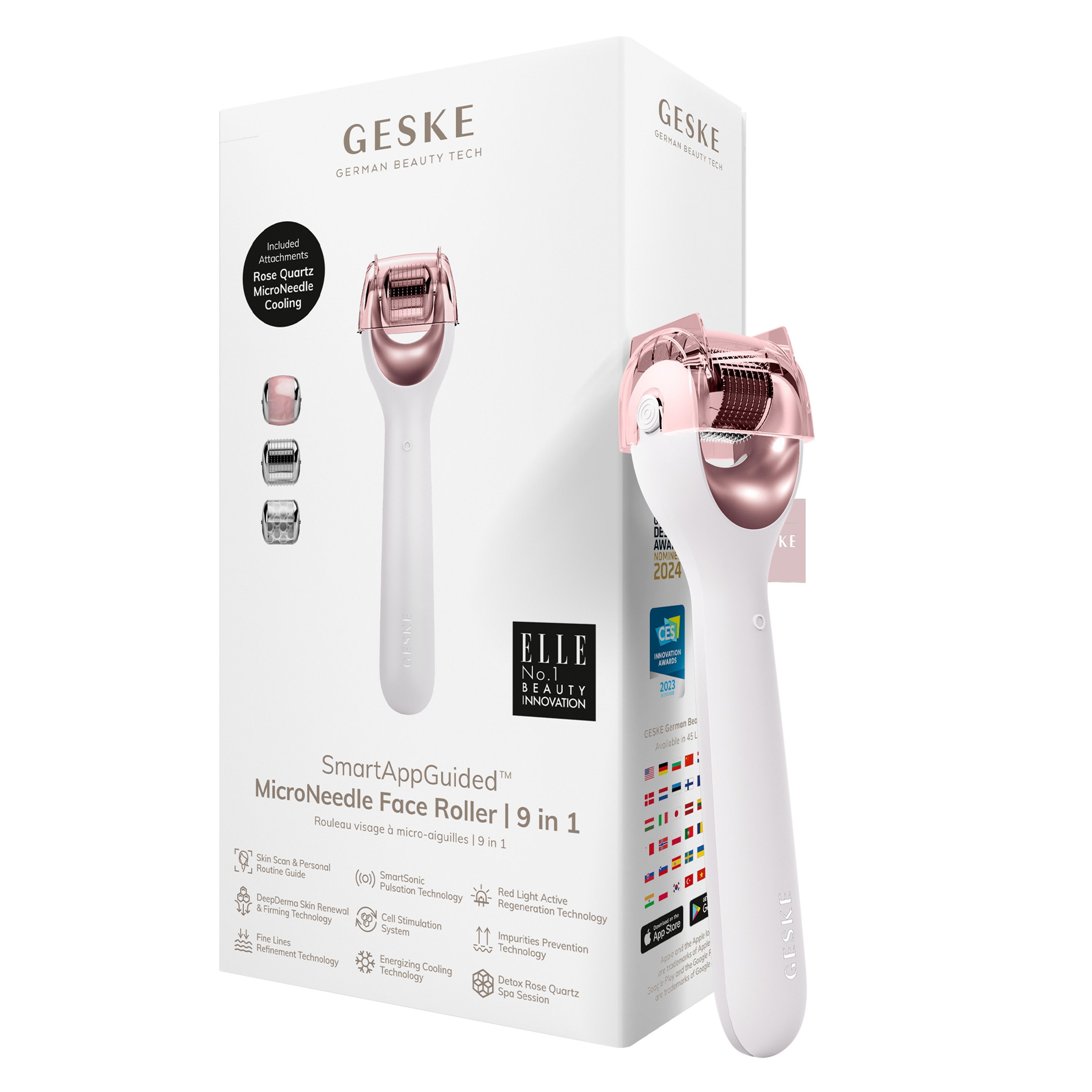 Micro-Needling SmartAppGuided™ MicroNeedle Face Roller 9 in 1