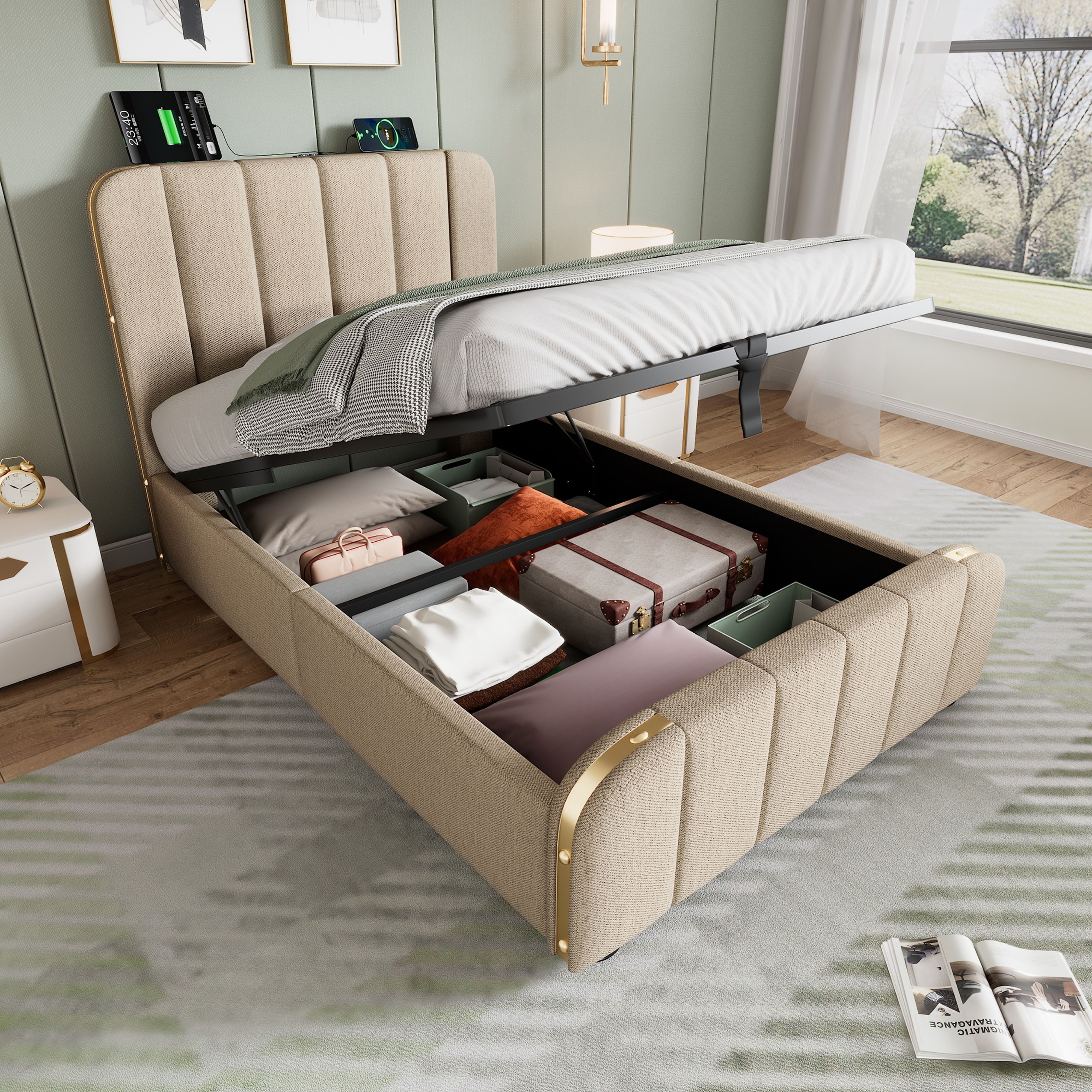 BlingBin Einzelbett Polsterbett Doppelbett (1-tlg., Modernes günstig online kaufen