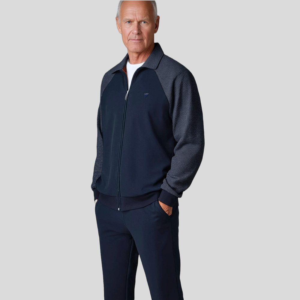 Herbold Sportswear Jogginganzug Herren Trainingsanzug Freizeitanzug Seitentaschen (2-tlg), wärmend, Innen flauschig weich angeraut – Bild 3 von 5