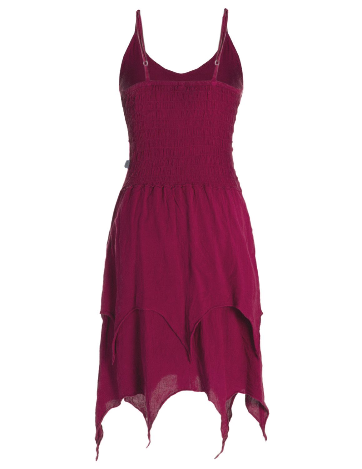 Vishes Zipfelkleid Sommerkleid Lagenlook Baumwolle Spaghettiträger Alternative Mode, Boho, Hippie, Ethno, Festival – Bild 2 von 4
