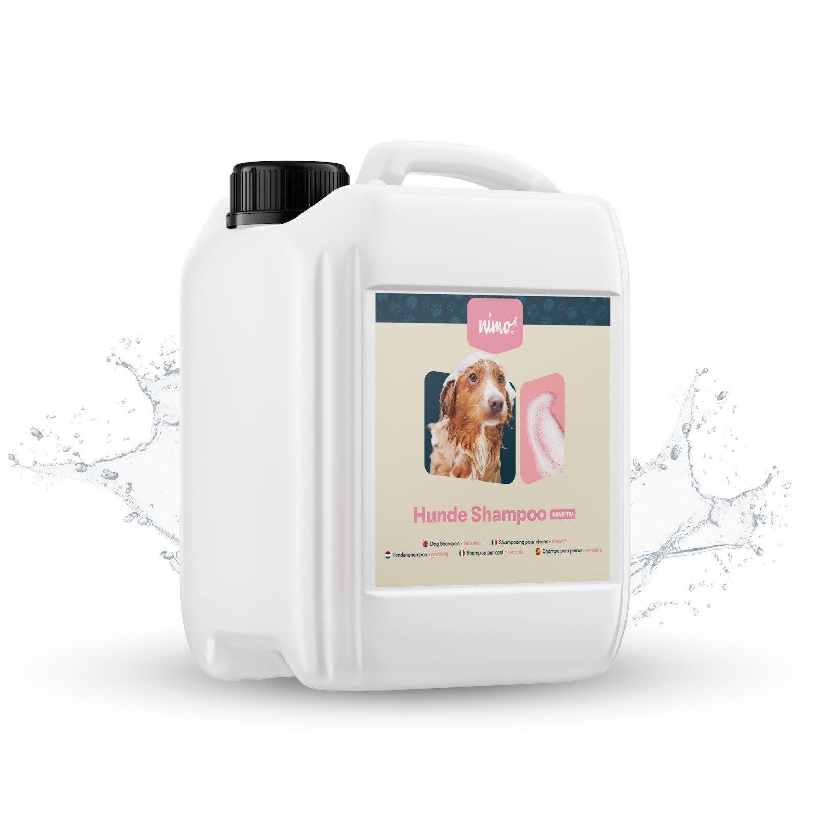 nimo Tiershampoo Hunde Shampoo sensitiv, 2500 ml, (1-St), gegen Juckreiz und Trockenheit