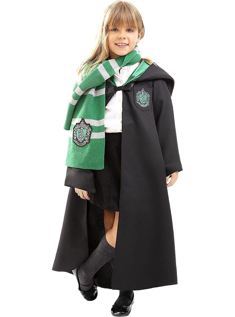 Metamorph Wizard Costume Harry Potter – Slytherin Cloak for Children, Authentic Cape for Wizard Students of Slytherin House