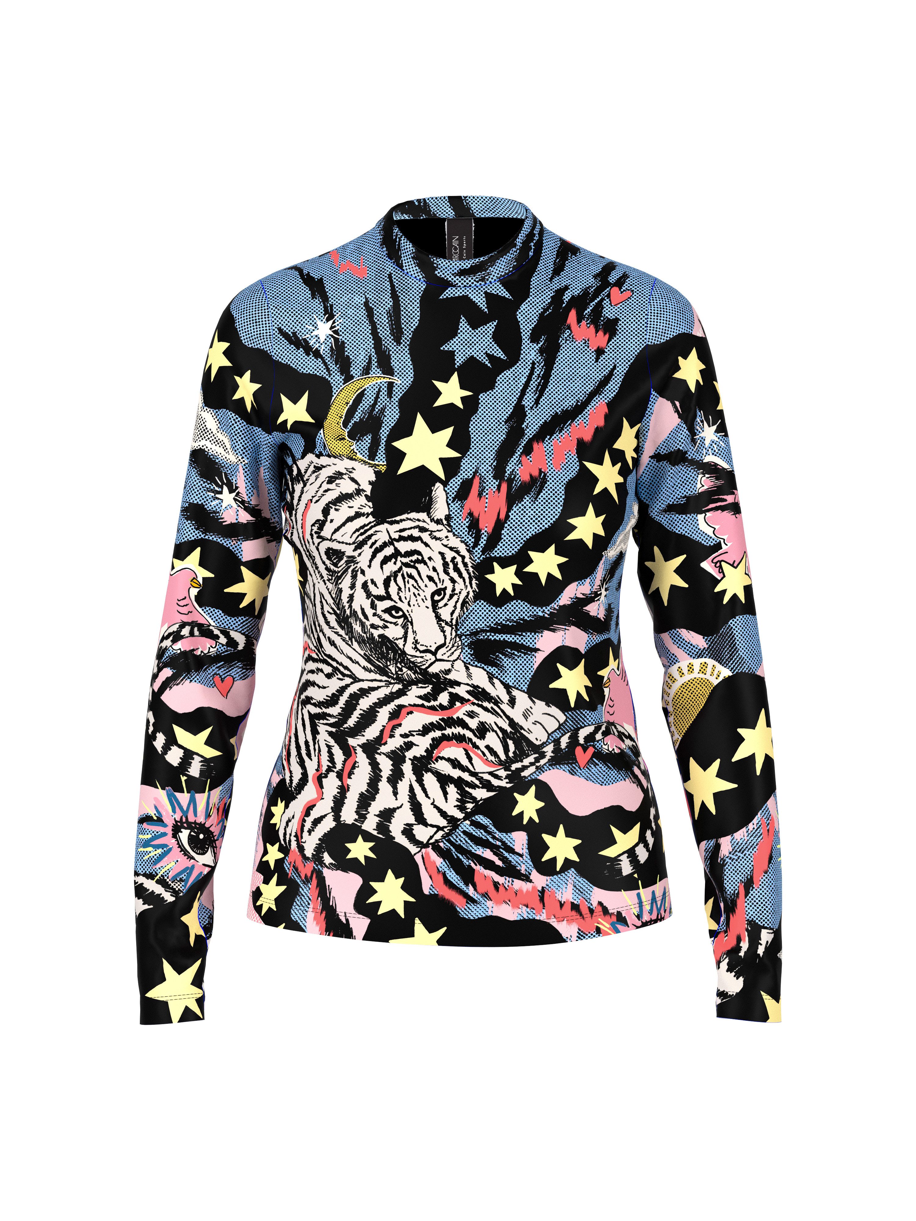 Marc Cain T-Shirt Langarmshirt mit Comic Print