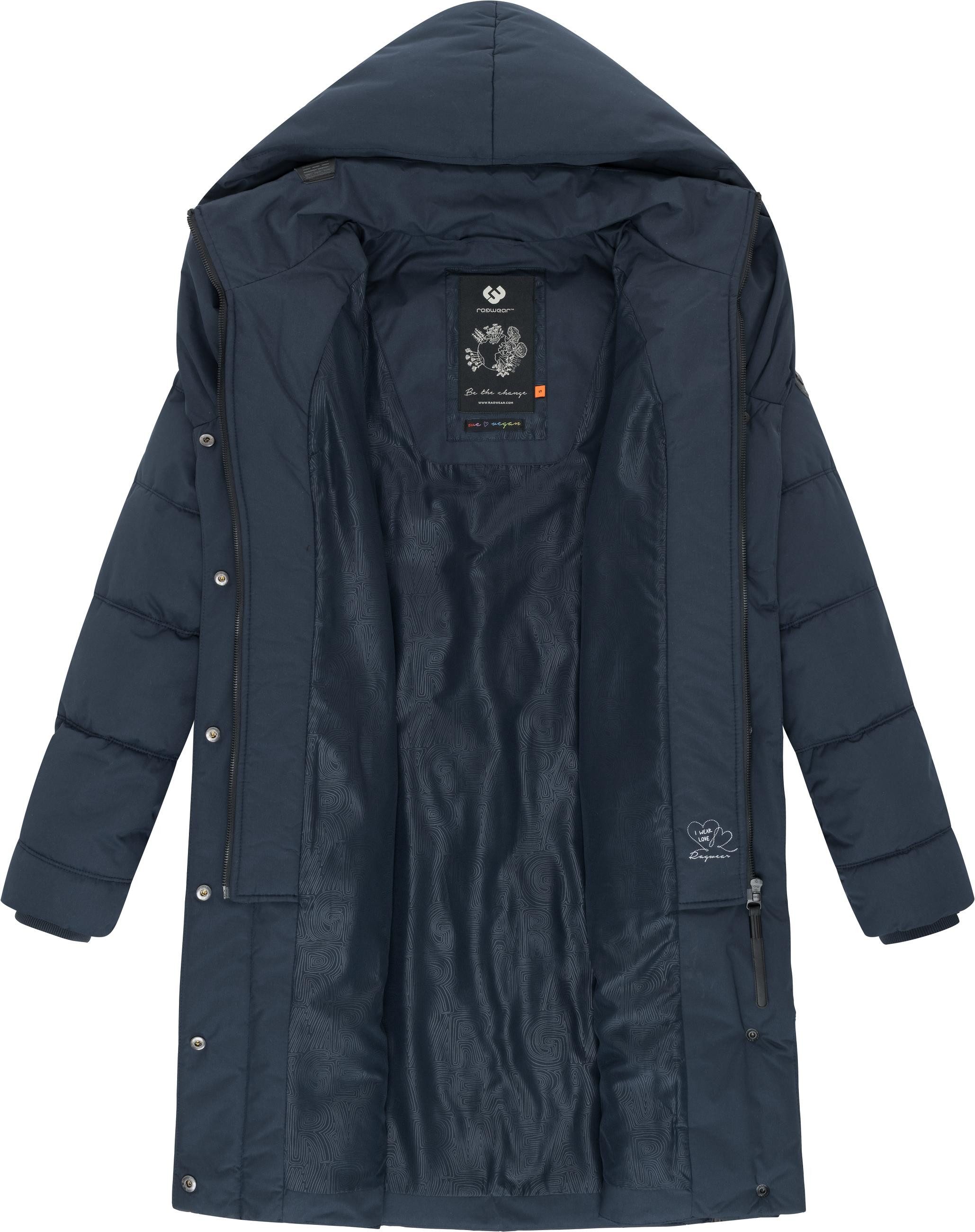 Ragwear Steppmantel Natalka stylischer, gesteppter Winterparka mit gefütterter Kapuze