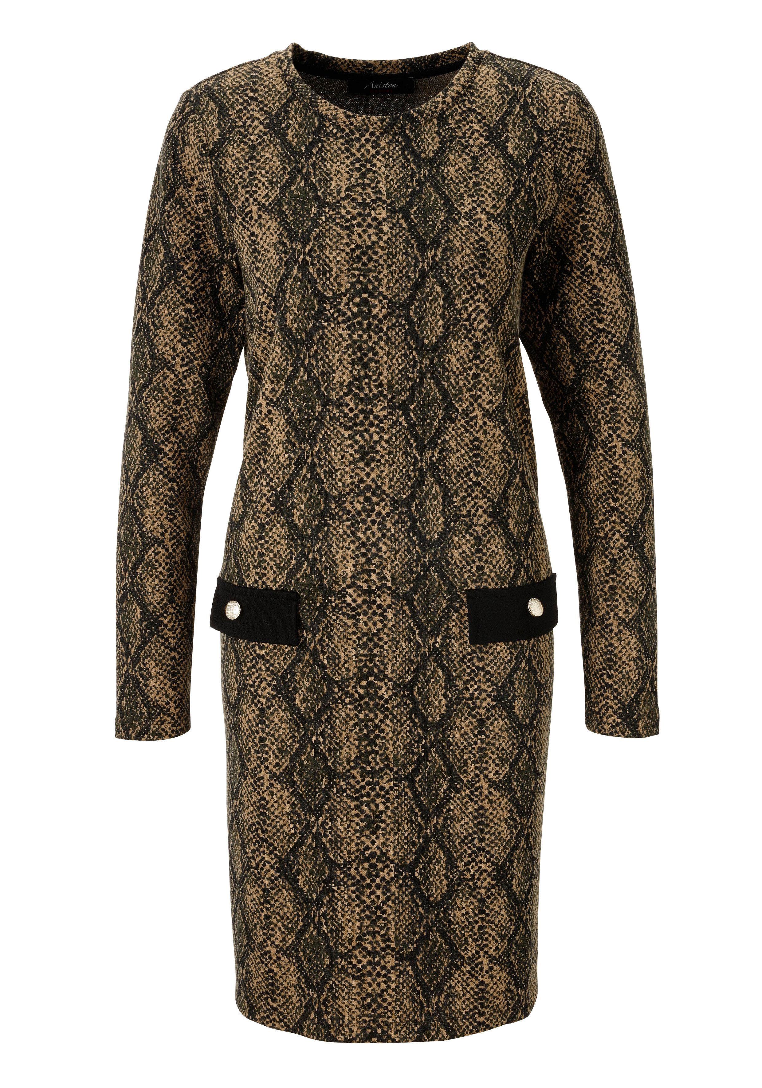 Aniston CASUAL Jerseykleid im extravagantem Schlangen-Muster
