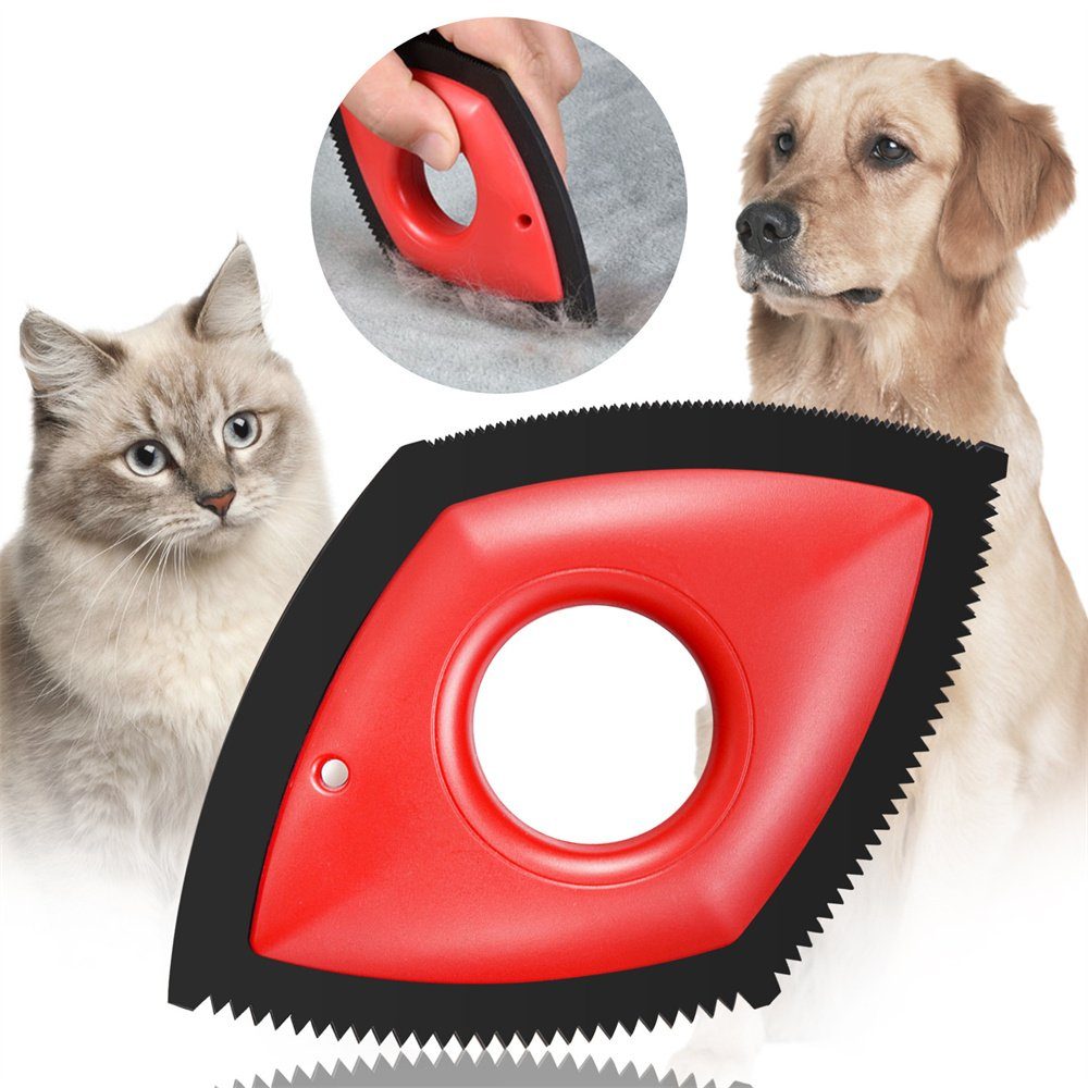 Katzen- Fusselbürste Rot Hundehaarentferner TUABUR Rasierpinsel, Haustierrasierer, und