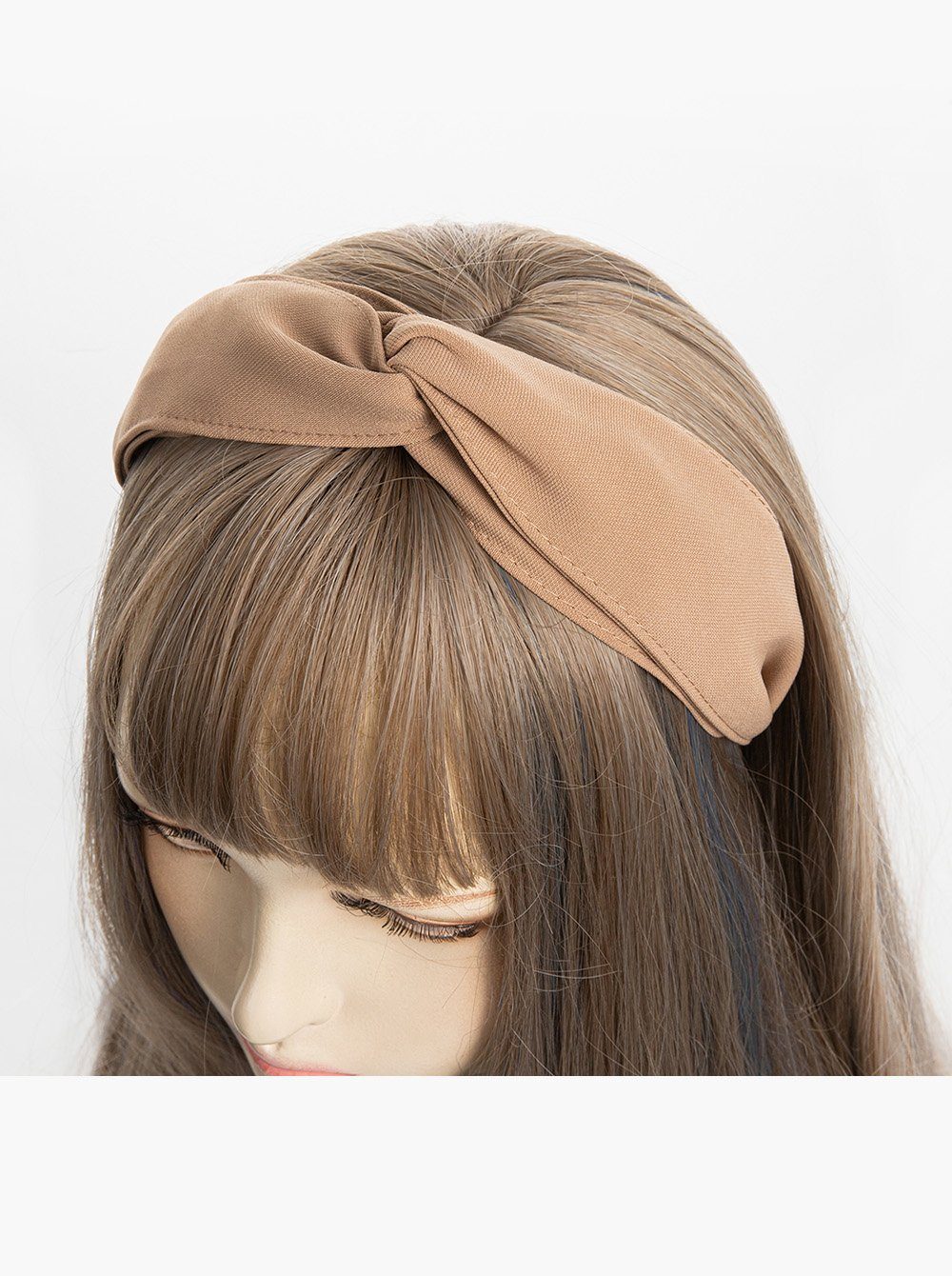 axy Haarreif Breiter Haarreif mit raffinierten Knoten Stoff bezogen, elegant Damen Haareifen Haarband