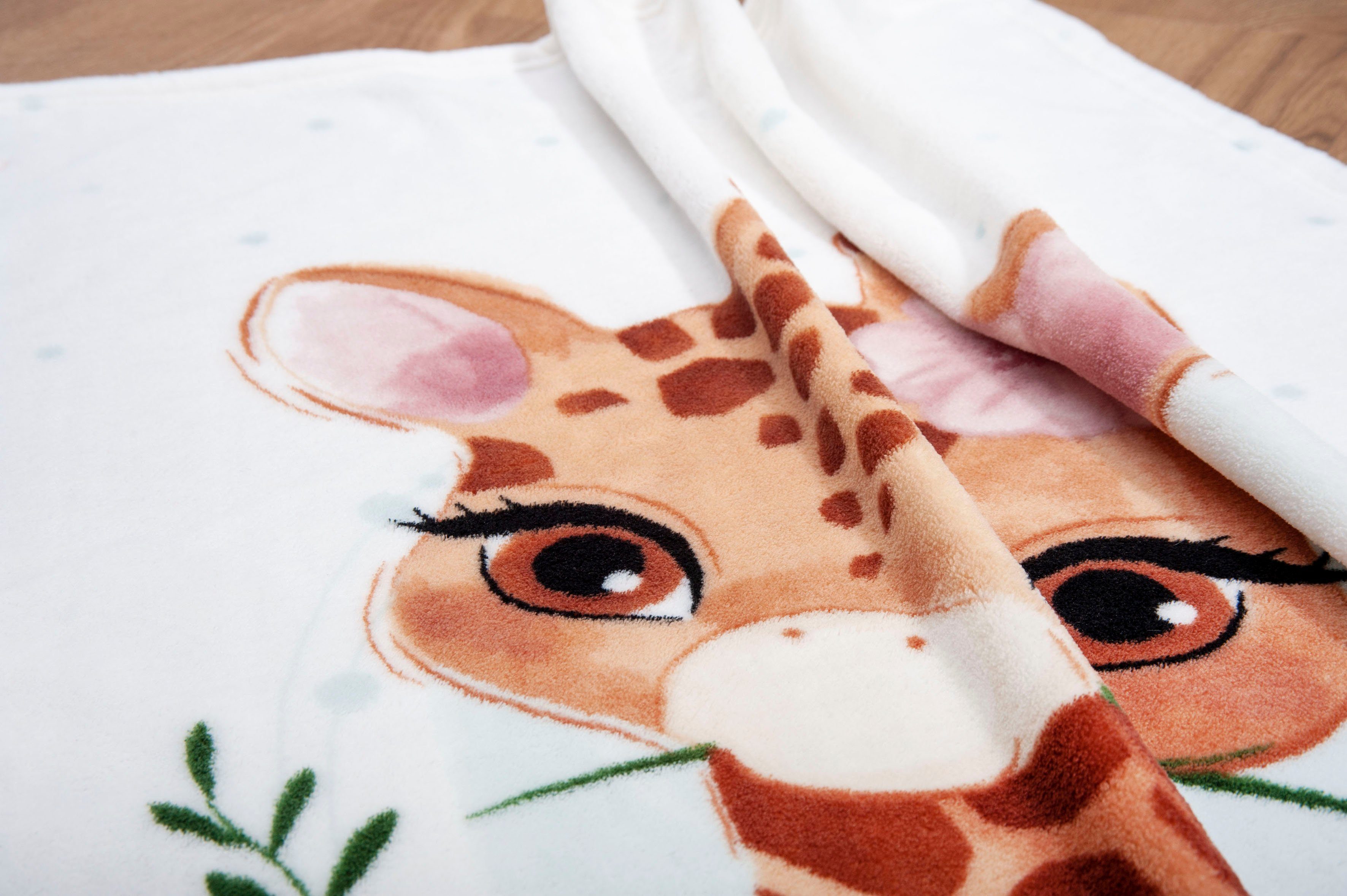 Babydecke Giraffe, Baby Best, mit liebevollem Motiv, Kuscheldecke