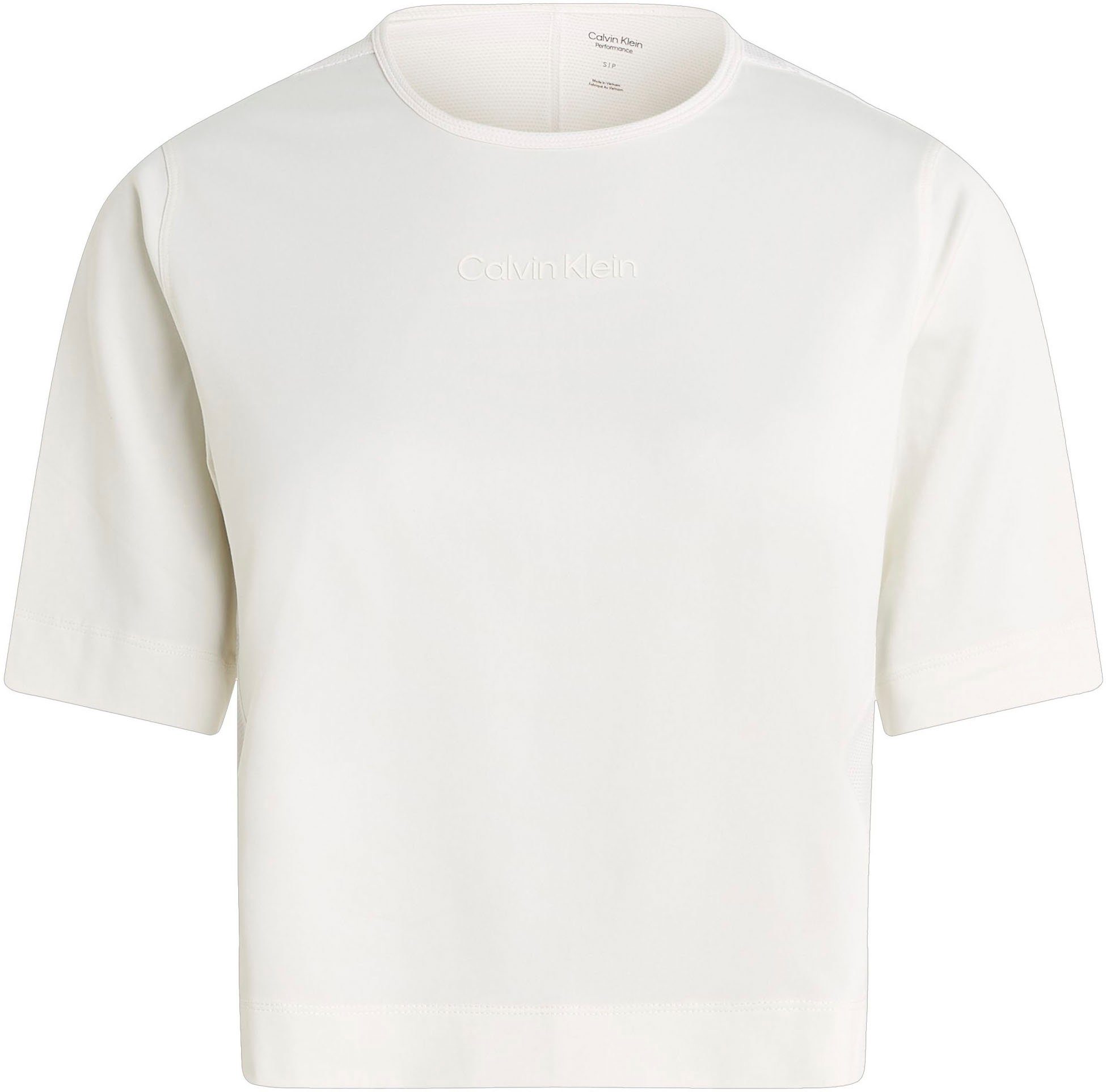Calvin T-Shirt Klein White Sport Suede