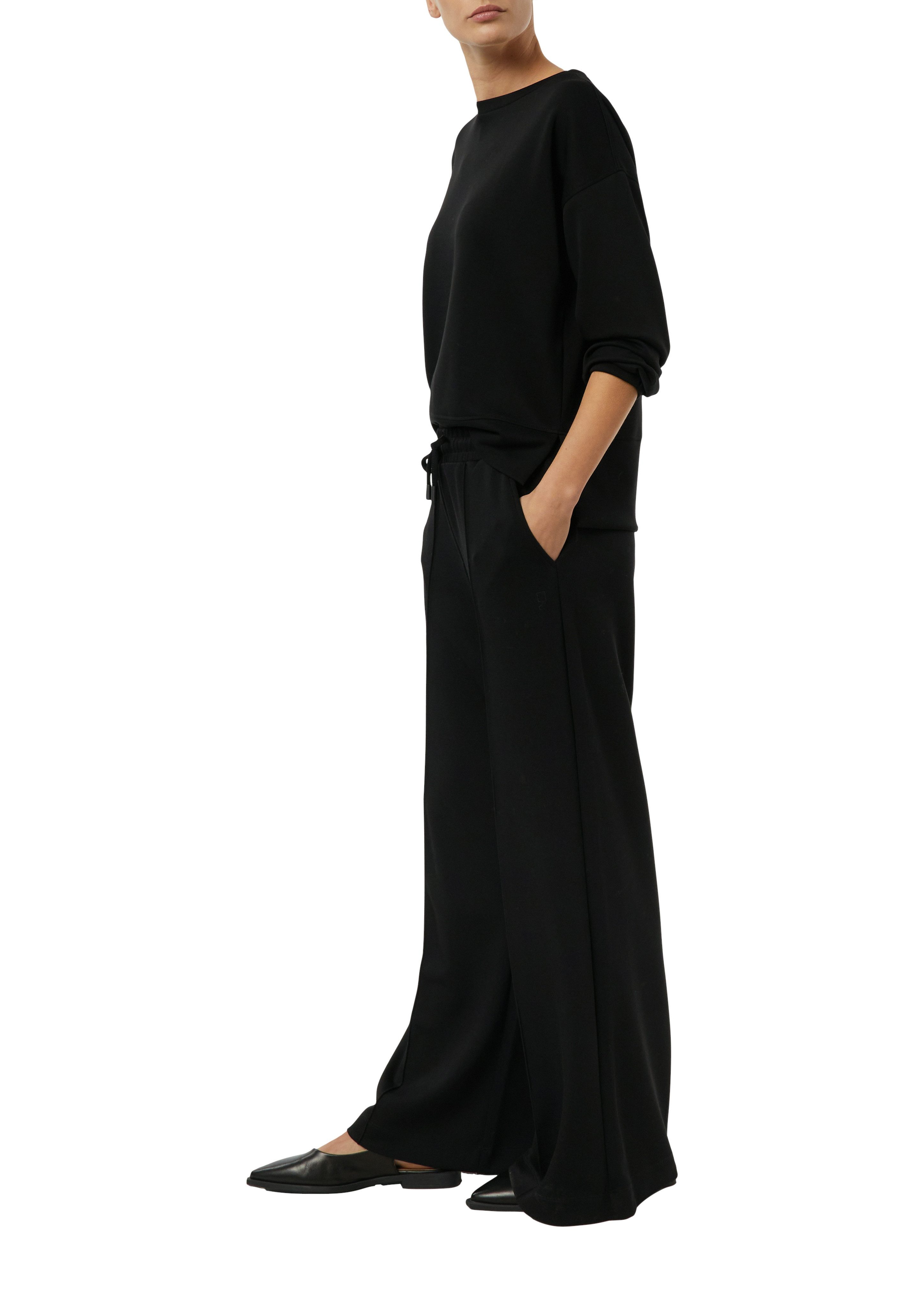 comma Sweater unifarben, mit Viskose und Stretch