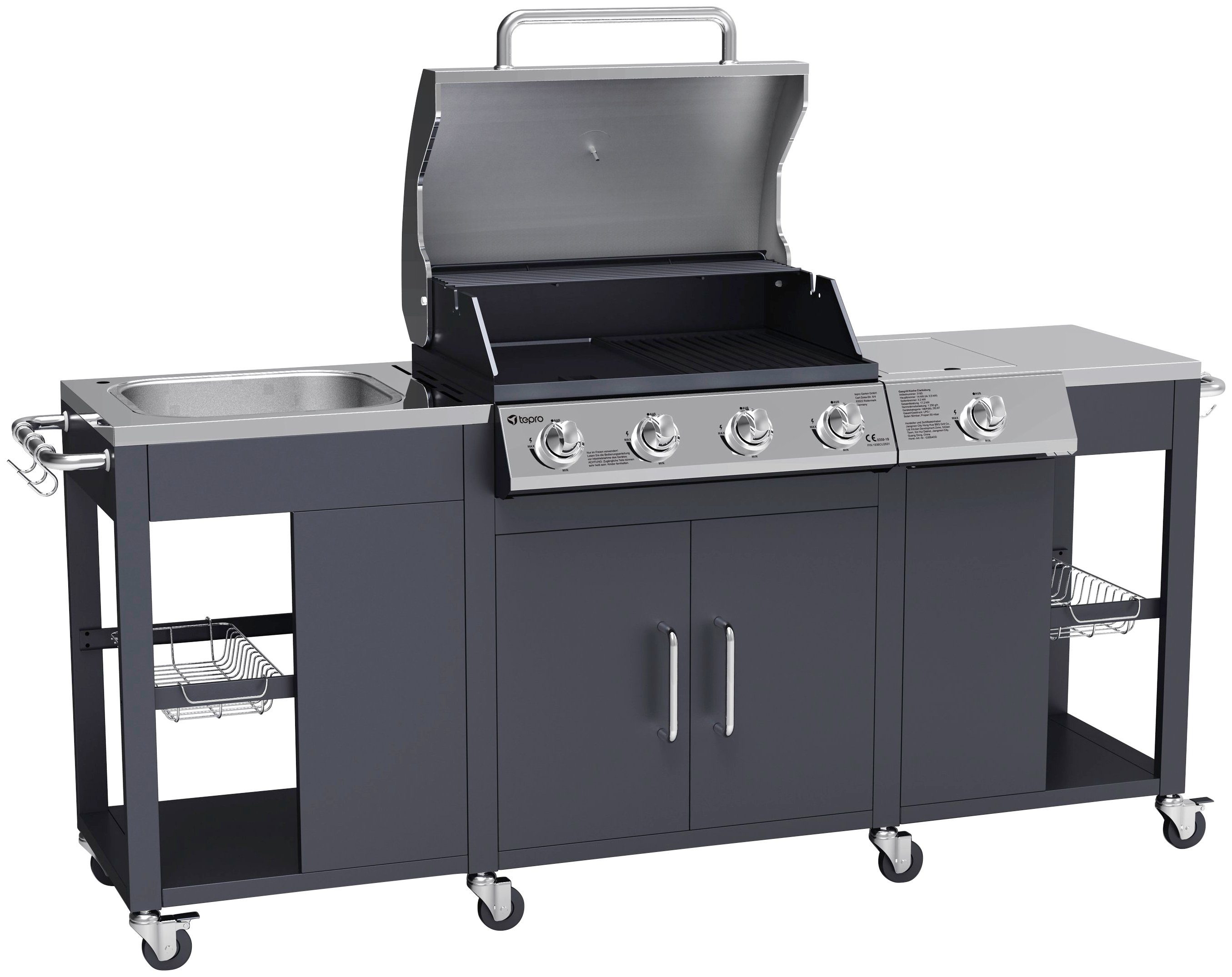 Petersburg, Tepro BxTxH: Grill-Küche cm 198x59x112 Gasgrill