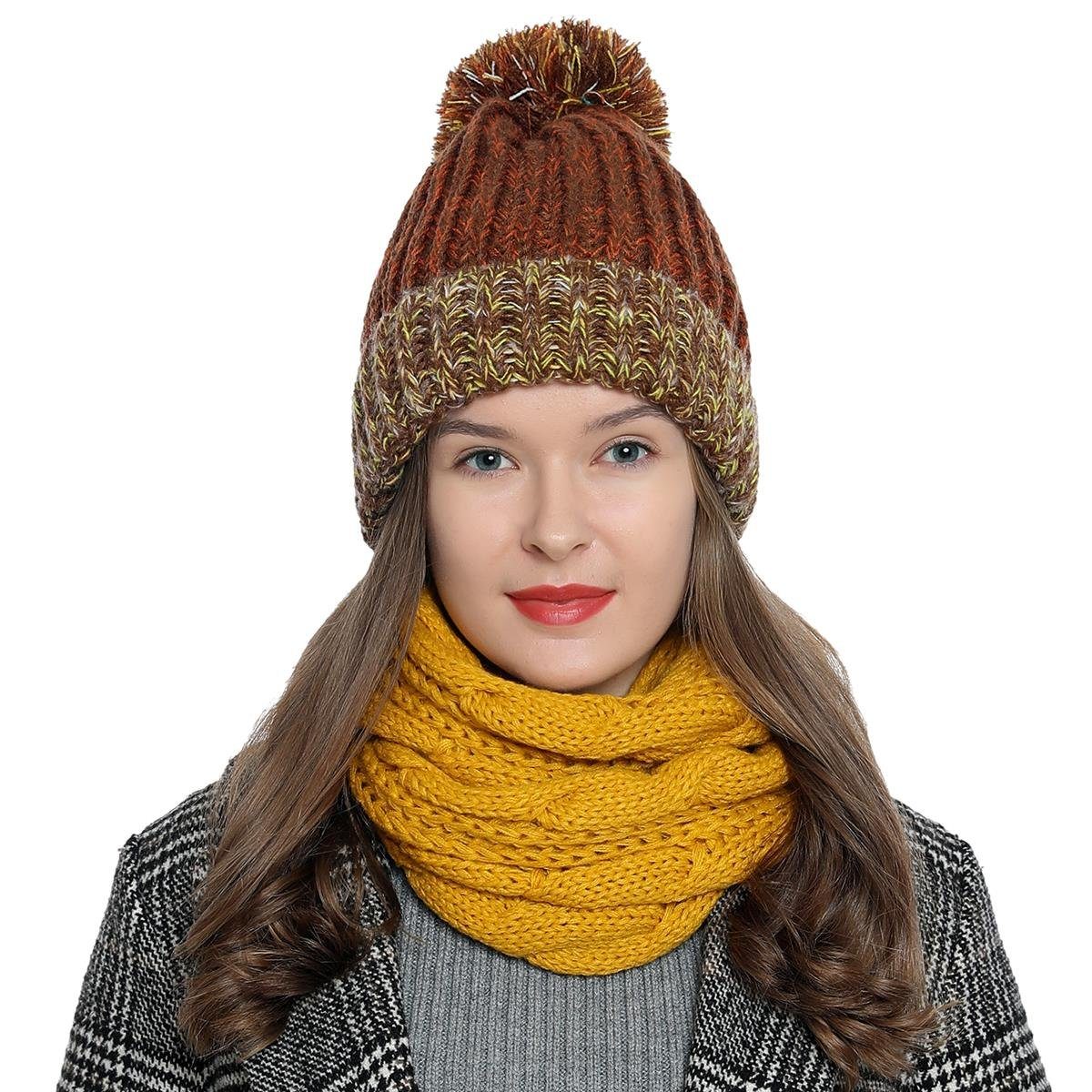 DonDon Schal Damen Winterschal Strickschal Schal, günstig online kaufen