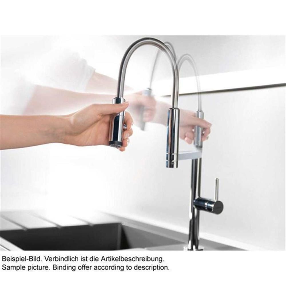 Systemceram Küchenarmatur Einhebelmischer Move Edelstahlfinish