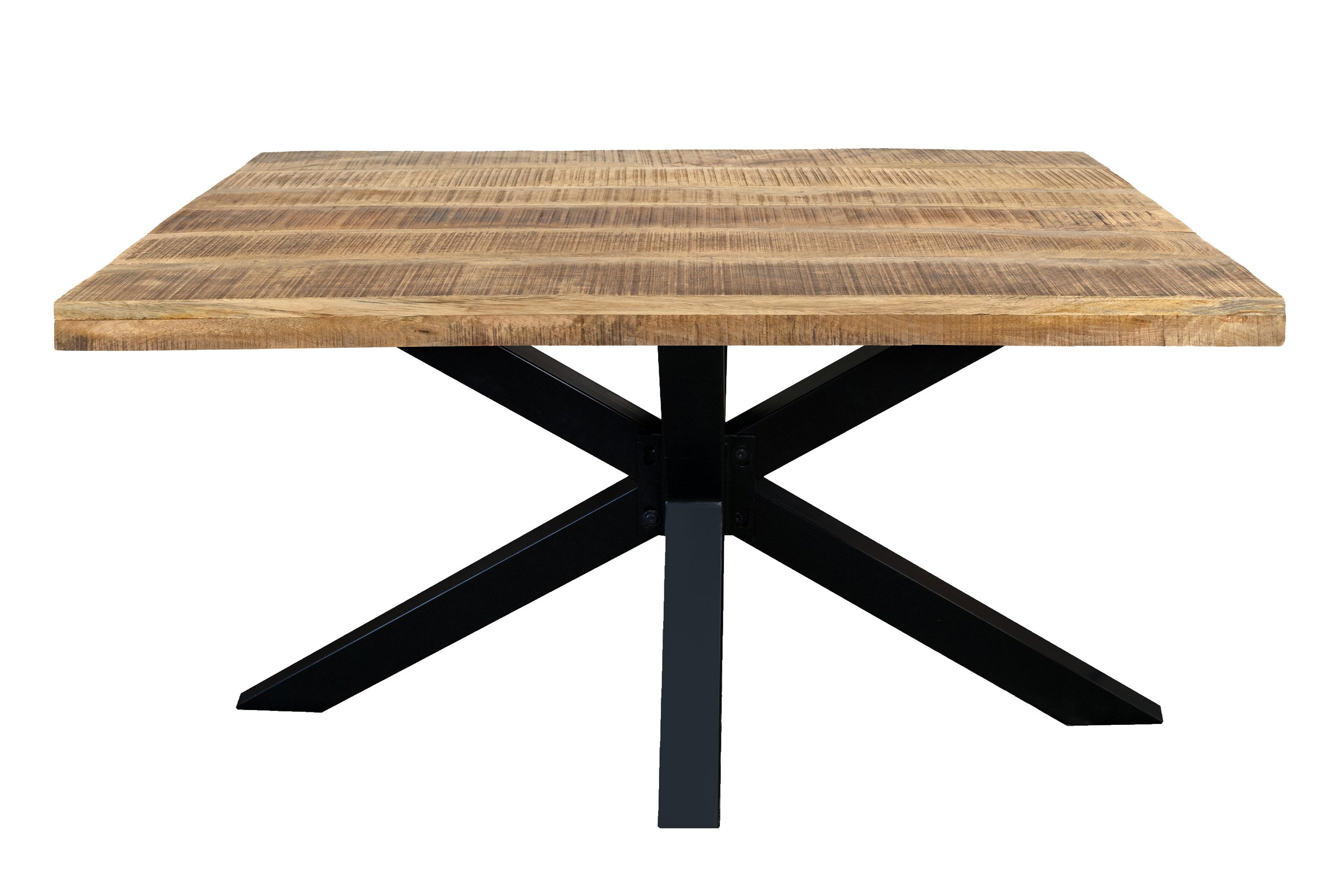 SAM® Esstisch Jamiro, massives Mangoholz, gerade Kante, Metallgestell, bis 3 Meter