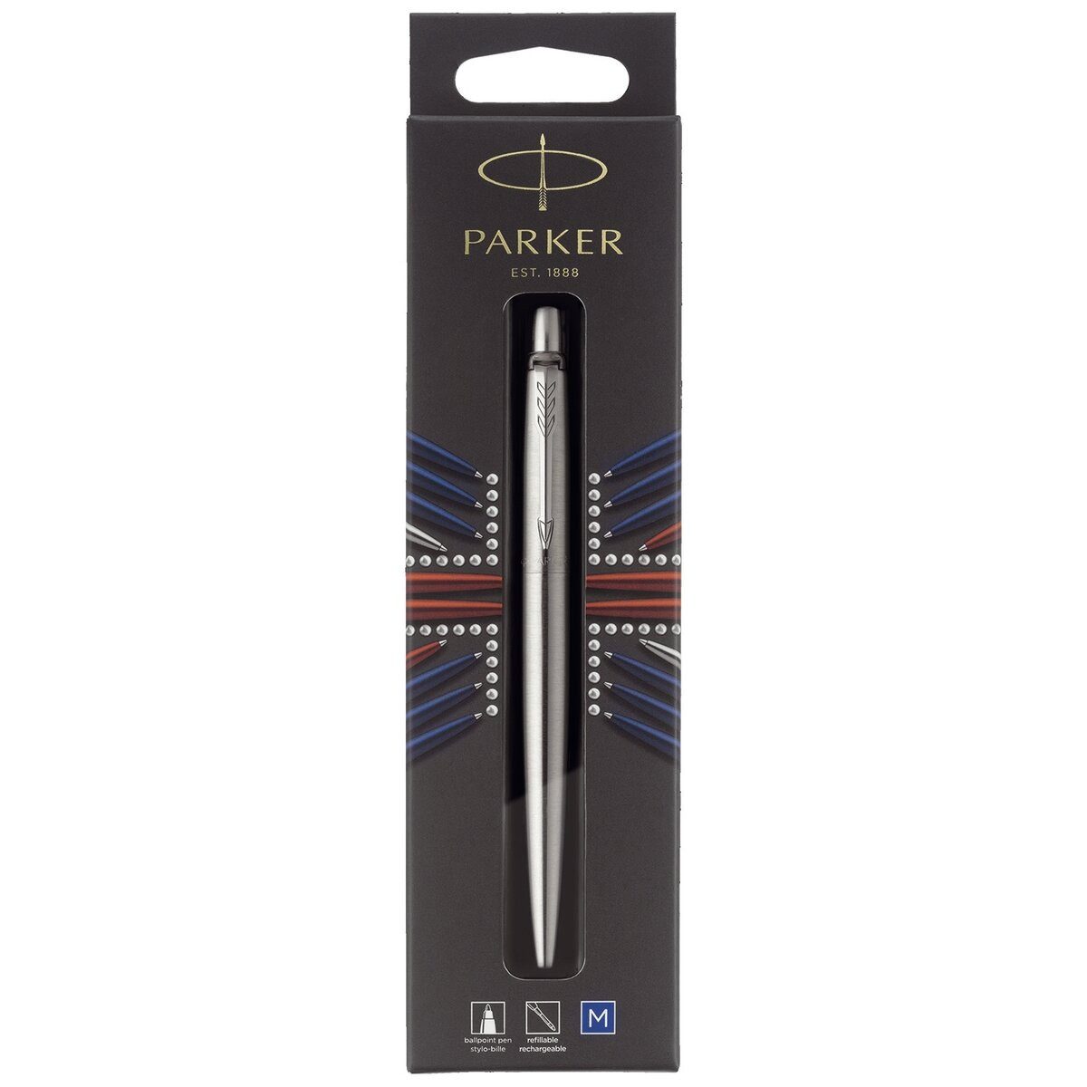 Parker Kugelschreiber Kugelschreiber Jotter Edelstahl C.C. - M Schreibfarbe blau Blister.