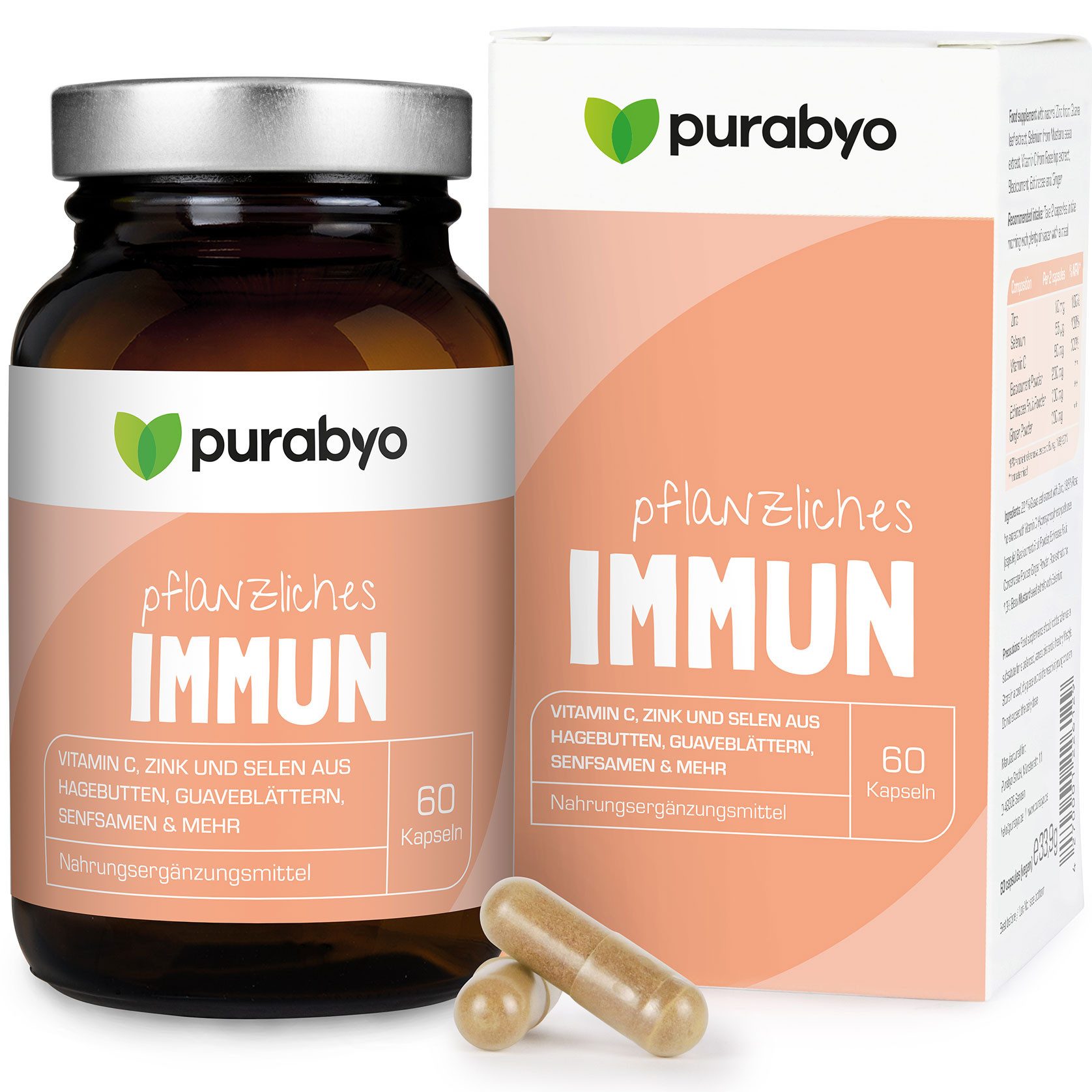 Purabyo Pflanzliches Immun Kapseln, 1 er 60 St., 33 g