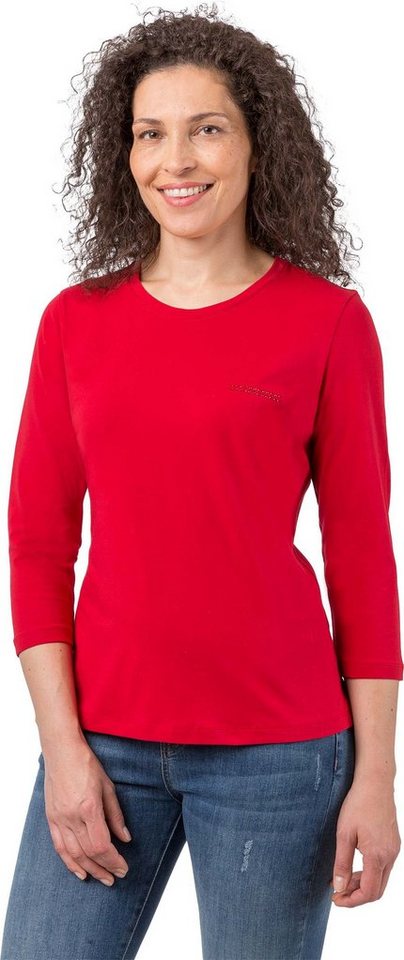 Estefania for woman 3/4-Arm-Shirt 186-1148 Basic-Shirt mit kleinem  Strassbesatz