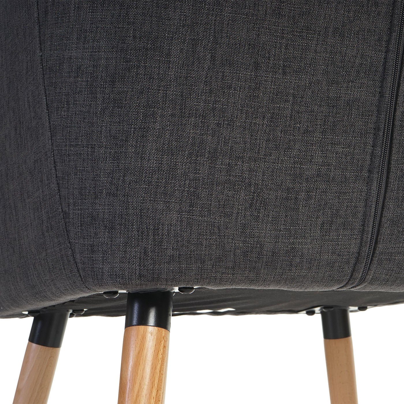 Stil, MCW Füße Bequeme Jahre Sitzpolsterung, Vaasa T381 Esszimmerstuhl (1er), Kunststoffuntersatz 50er mit