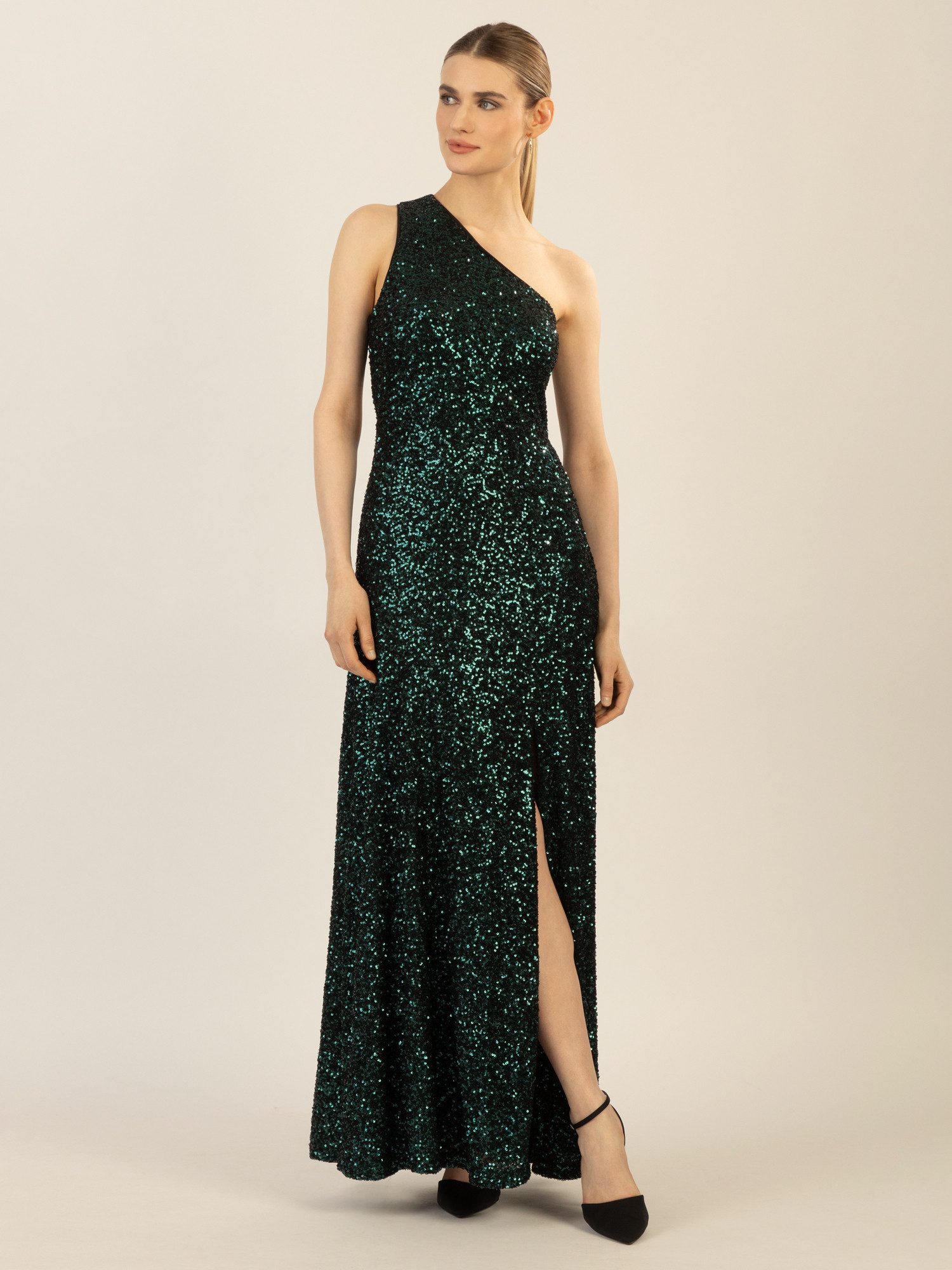 Apart Abendkleid mit unterschiedlich großen Pailletten günstig online kaufen