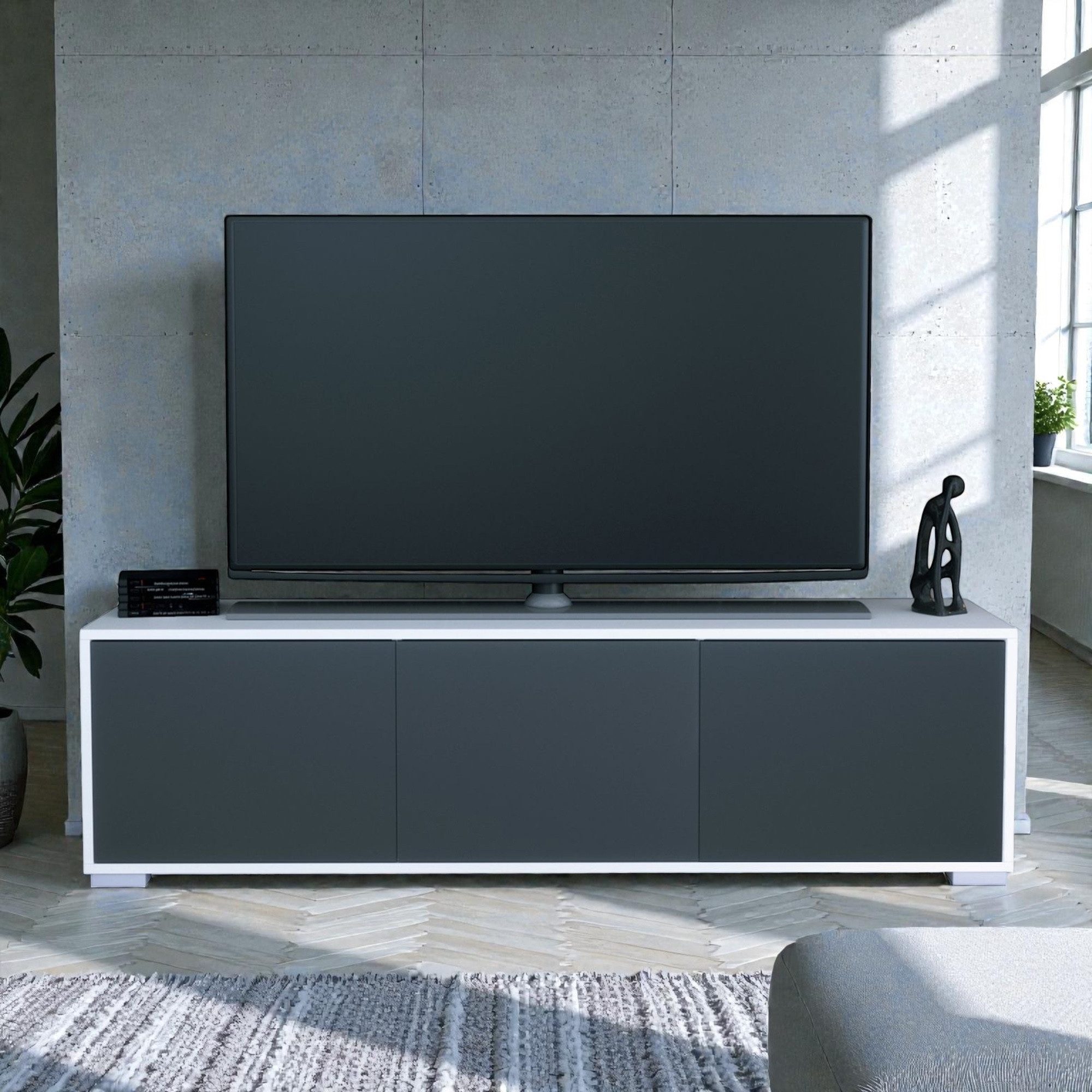 InnoFurn Lowboard Elena, Maße: Breite: 152,5 cm Höhe: 60,5 cm Tiefe: 37 cm