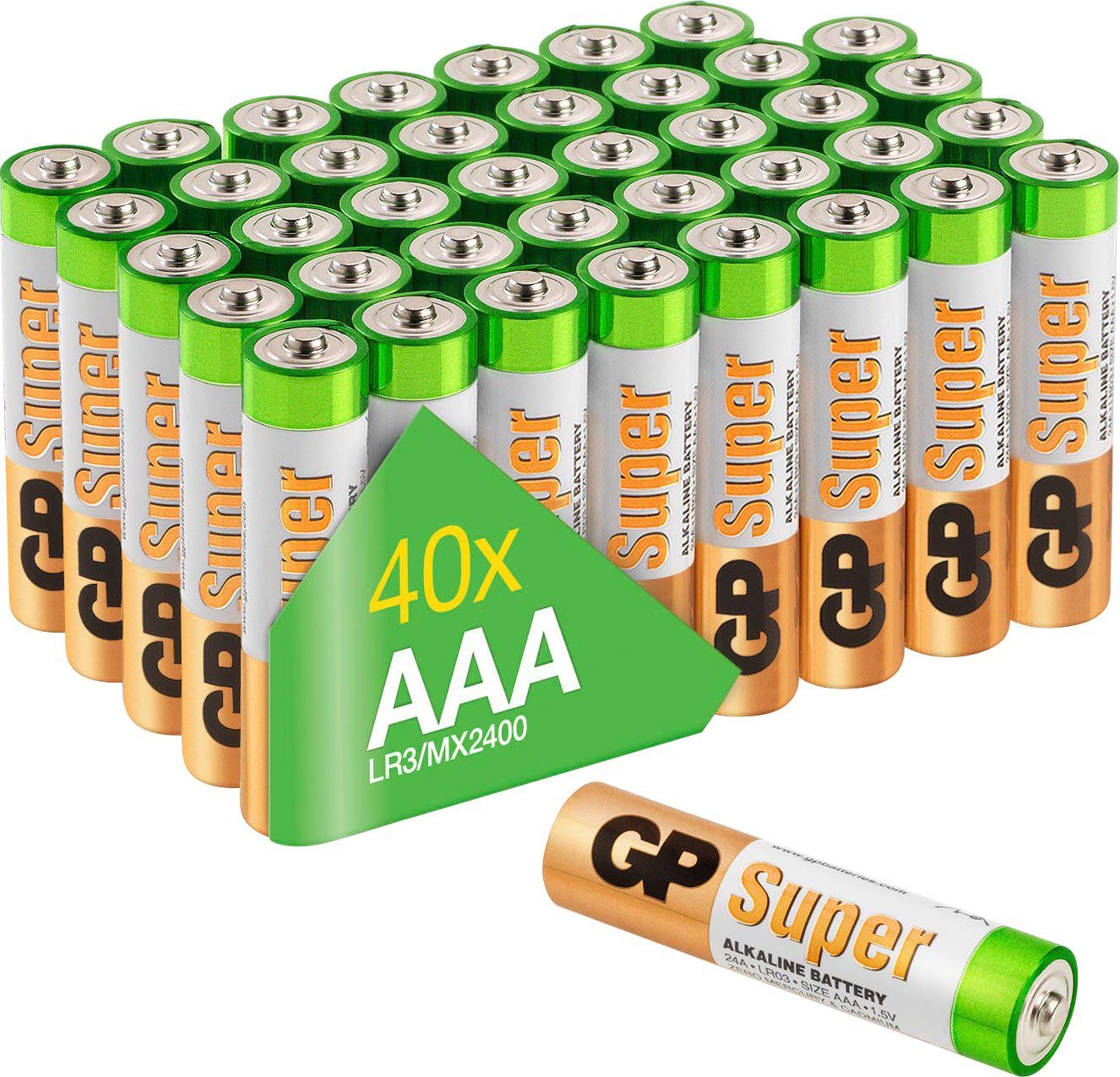 Batterie, V, GP Batteries Super GP24A LR03 St) (1,5 40er-Pack 40
