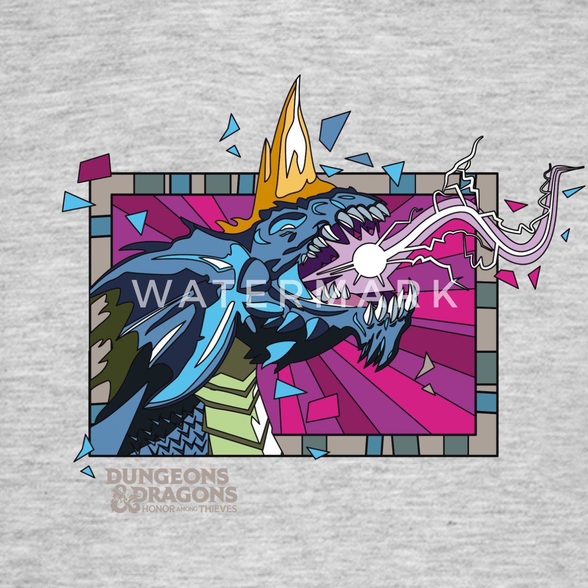 Spreadshirt T-Shirt Dungeons & Dragons DND Blauer Drache Männer T-Shirt (1-tlg)