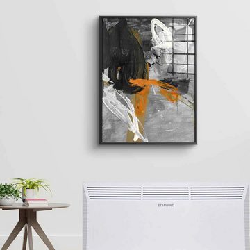 DOTCOMCANVAS® Acrylglasbild Silent Dancer - Acrylglas, Acrylglasbild beige orange moderne abstrakte Kunst Druck Wandbild