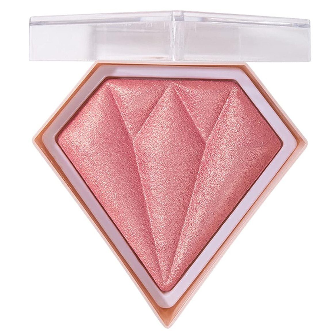 Haiaveng Highlighter pink Nude- für und glänzendes natürliches Konturen-Make-up Diamant-Leuchtpuder-Palette