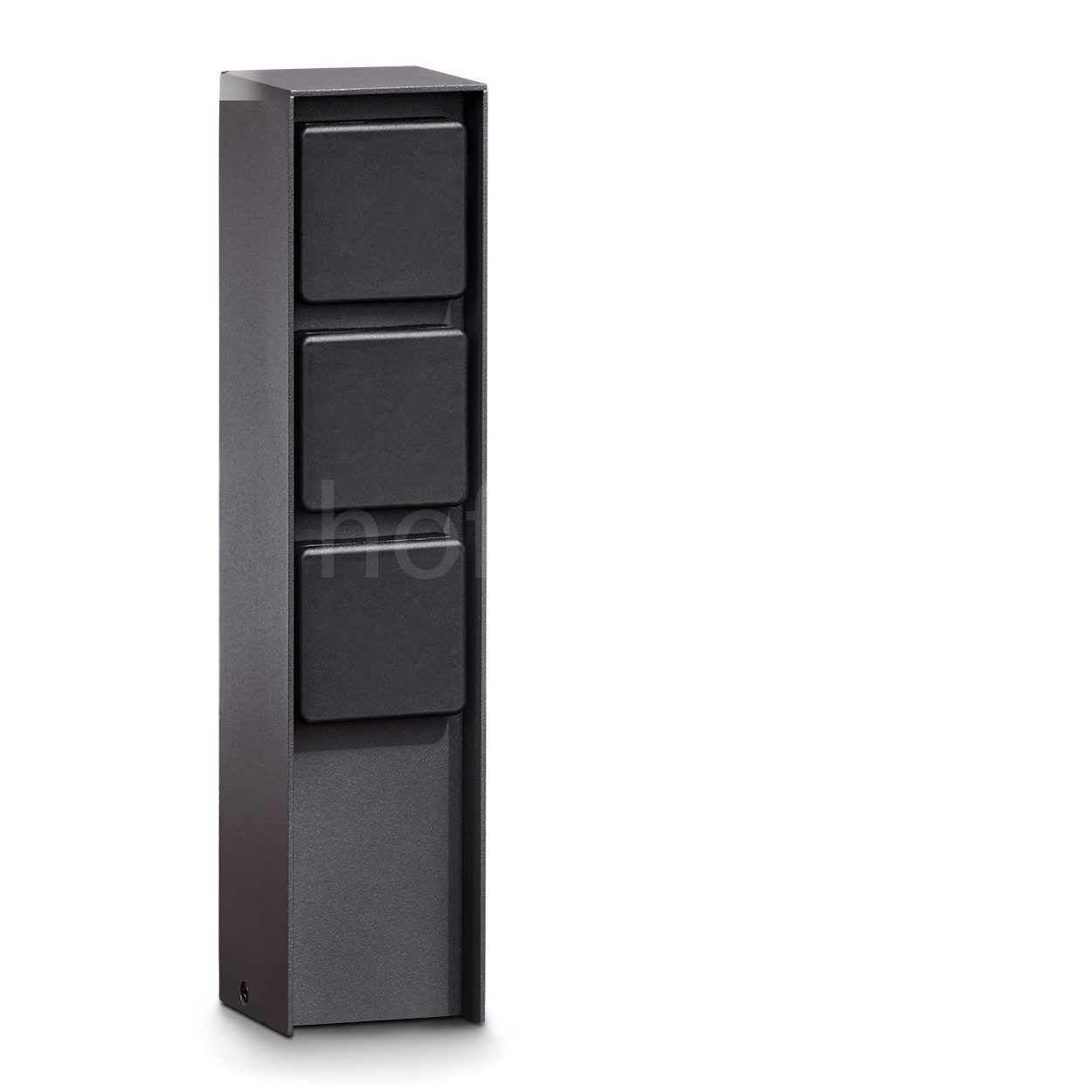 hofstein Gartenleuchte »Ruscio« Steckdose, Leuchte aus Metall/Kunststoff in Anthrazit/Schwarz, Steckdose mit 3 Anschlüssen, 3xmax. 3680 Watt, 230 V