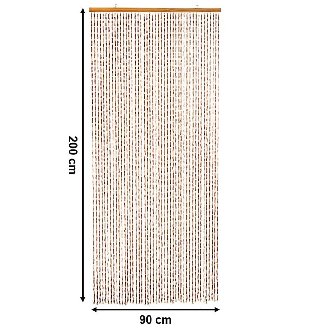 Kobolo Türvorhang Bambusvorhang Vorhang BAMBOO 45 Stränge - Braun (1 St), Ösen – Bild 3 von 5