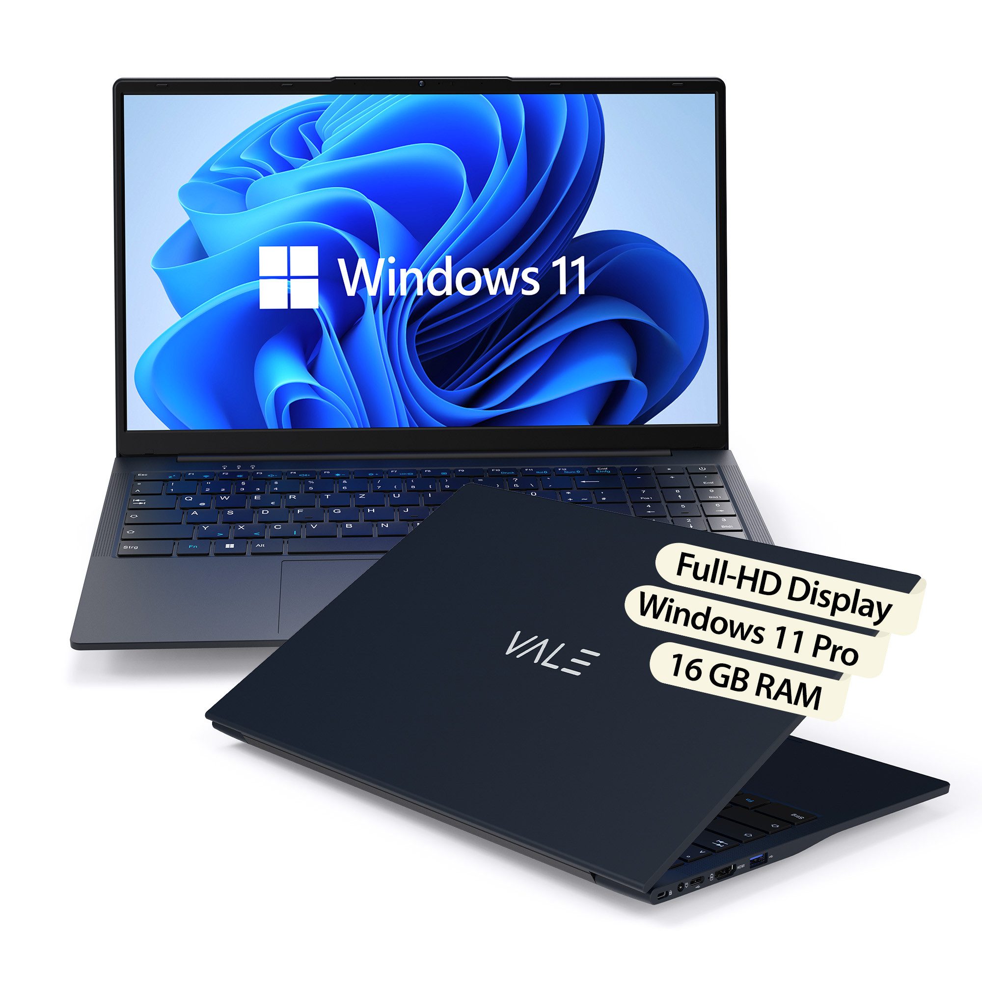 VALE Notebook V15T Full-HD Laptop mit Intel N150 Prozessor & 512GB SSD Notebook (39,60 cm/15.6 Zoll, Intel® Processor N150 (Twin Lake) N150, Intel® Graphics, 512 GB SSD, 1.56 kg, Windows 11 Pro, Business-Notebook, bis zu 8 Std. Akkulaufzeit)