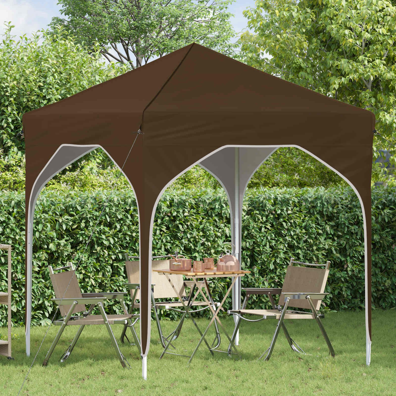 vidaXL Partyzelt Pop-up Partyzelt 194 x 194 x 245 cm Taupe