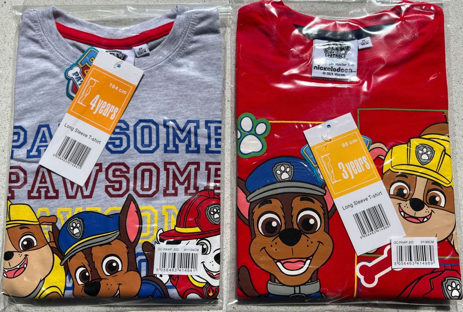 PAW PATROL Langarmshirt 2x Kinder Longsleeves Langarm T-Shirts Sweatshirts Paw Patrol – Bild 2 von 4