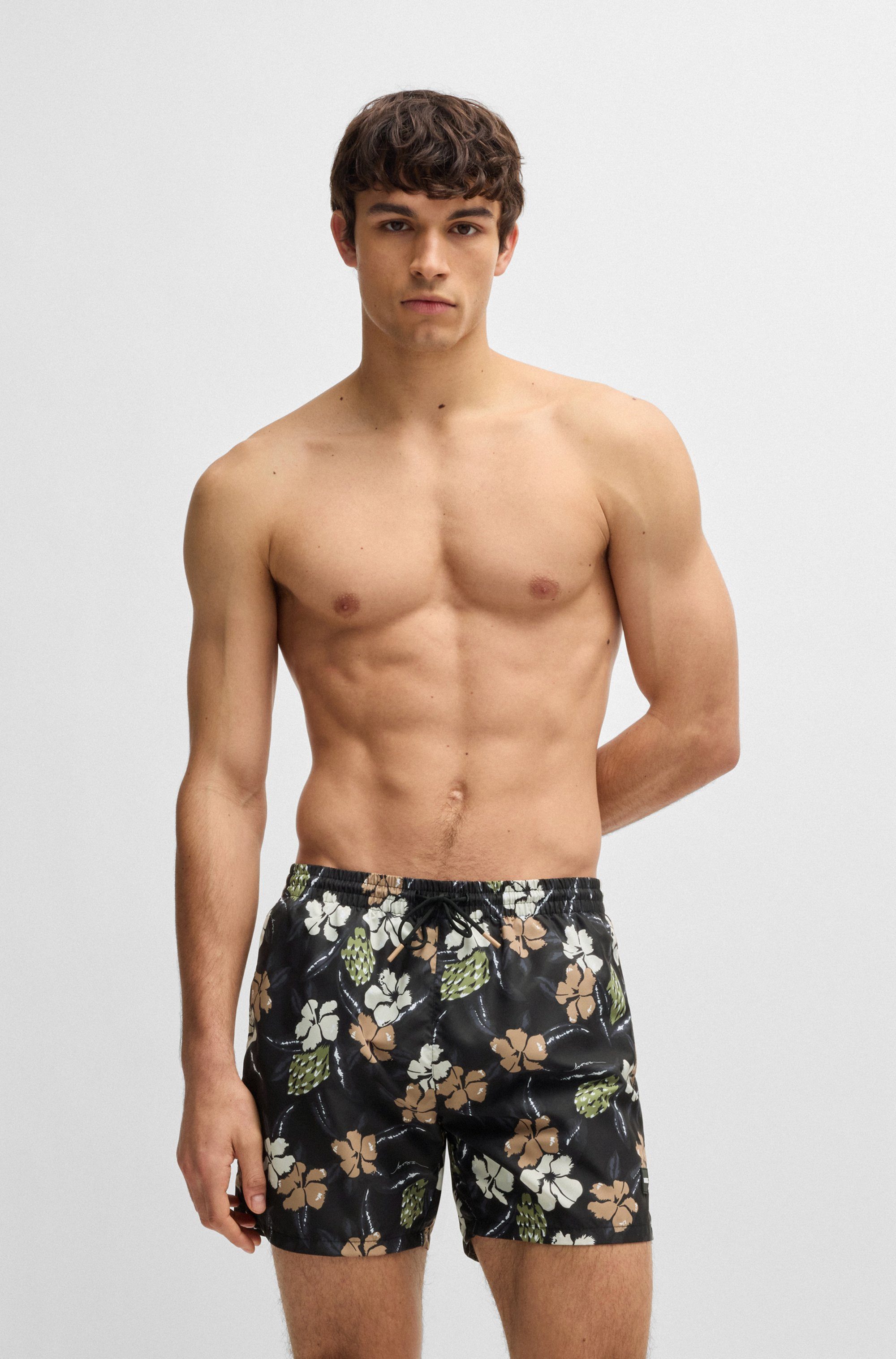 BOSS Badeshorts Piranha mit buntem Alloverdruck günstig online kaufen